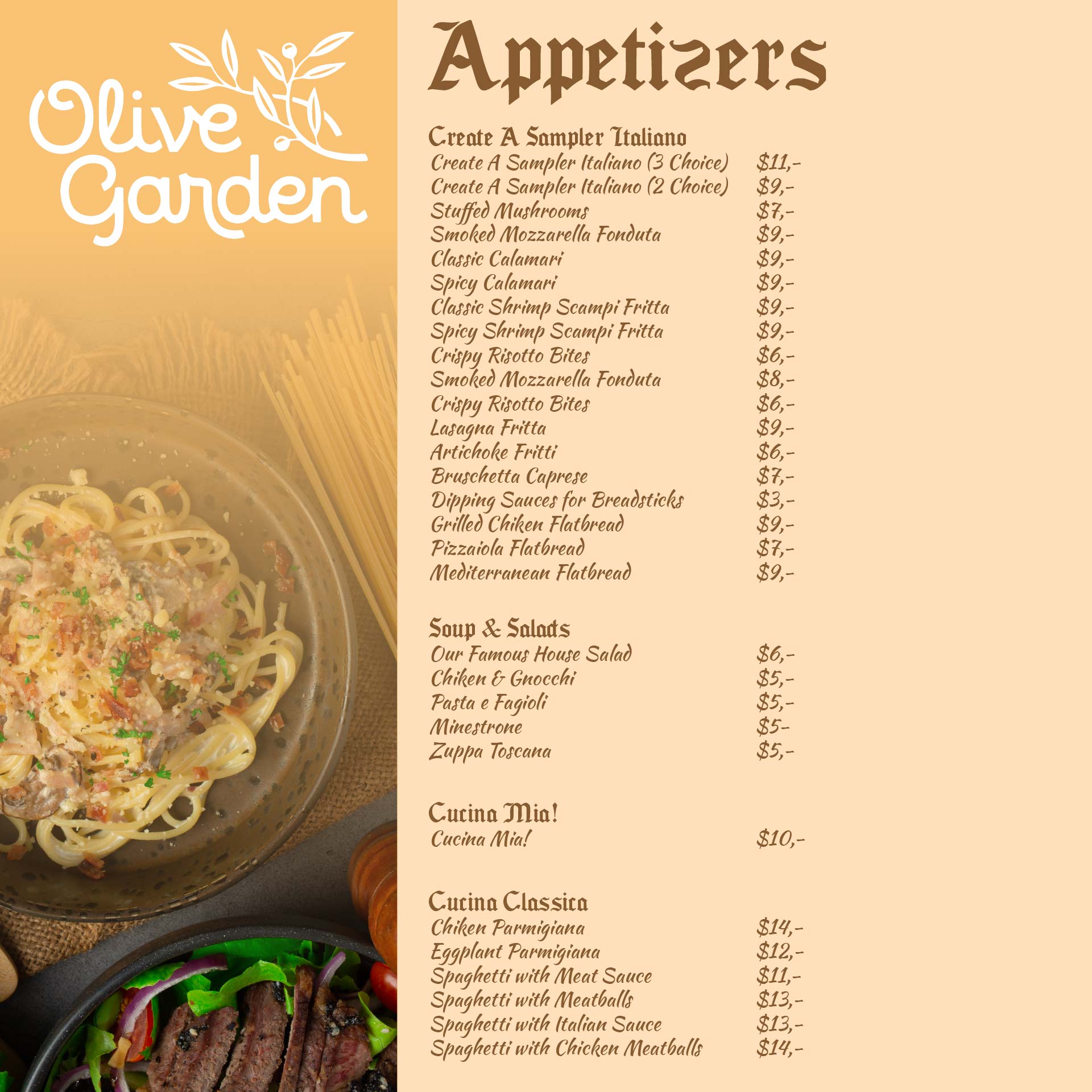 Olive Garden Menu Appetizers