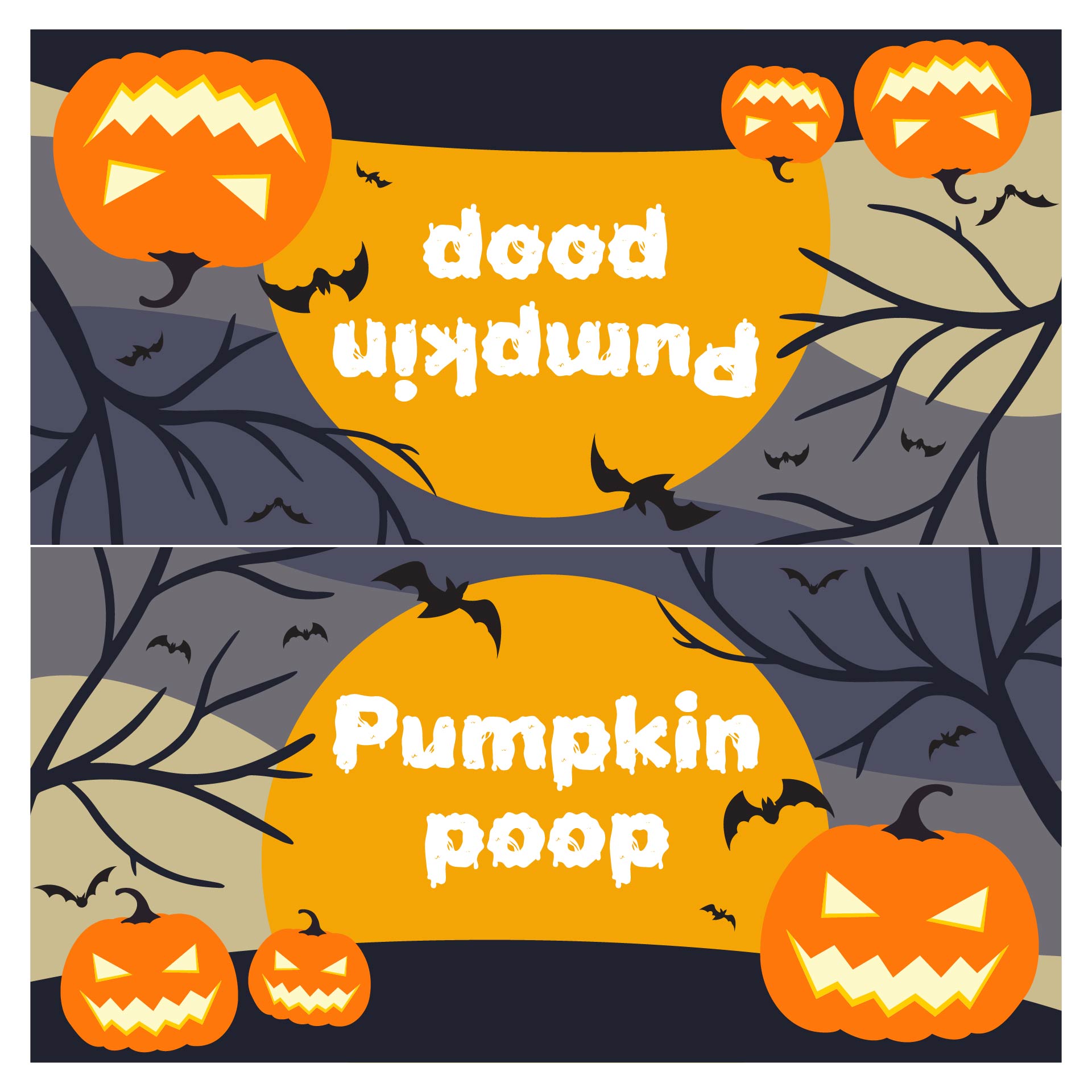 Pumpkin Poop Printable Labels