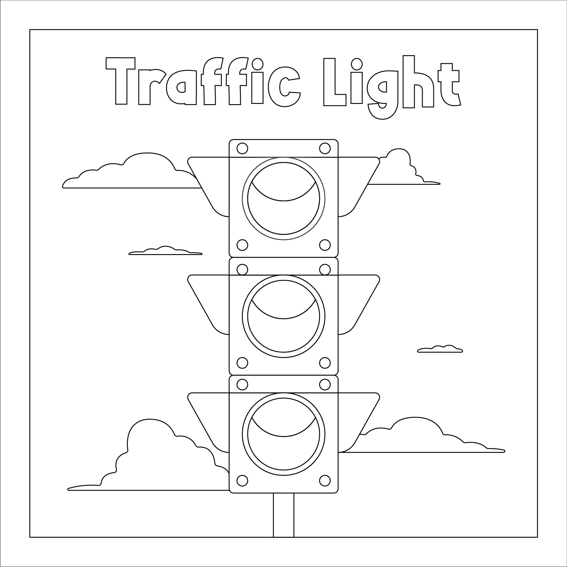 Road Sign Coloring Pages for Kids