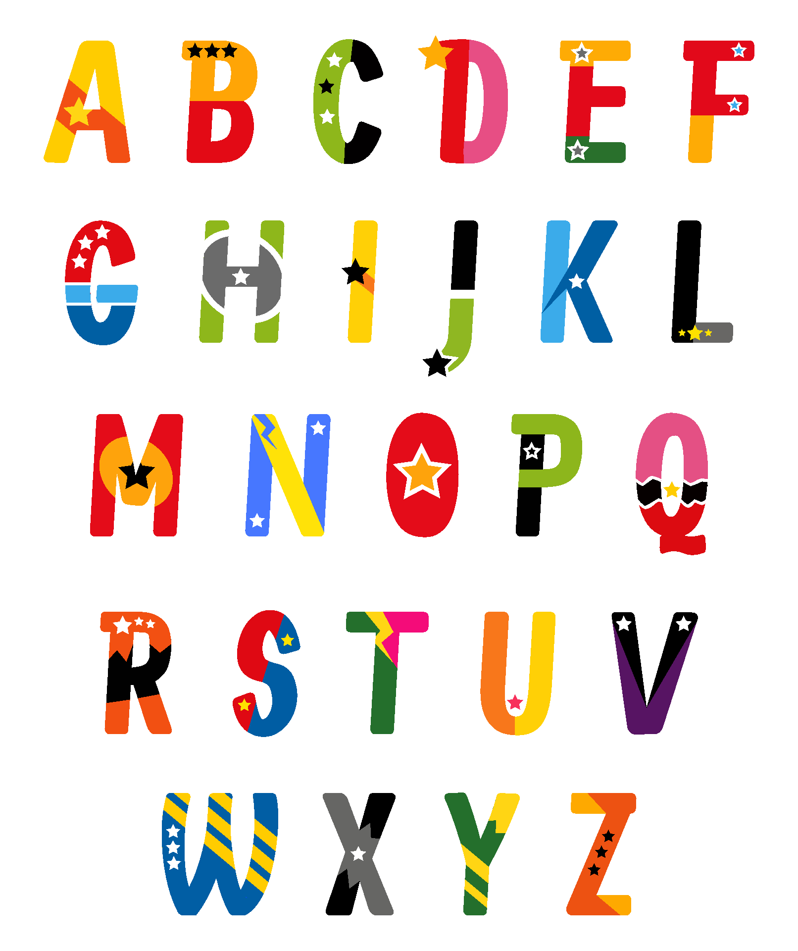 Superhero Alphabet Letters