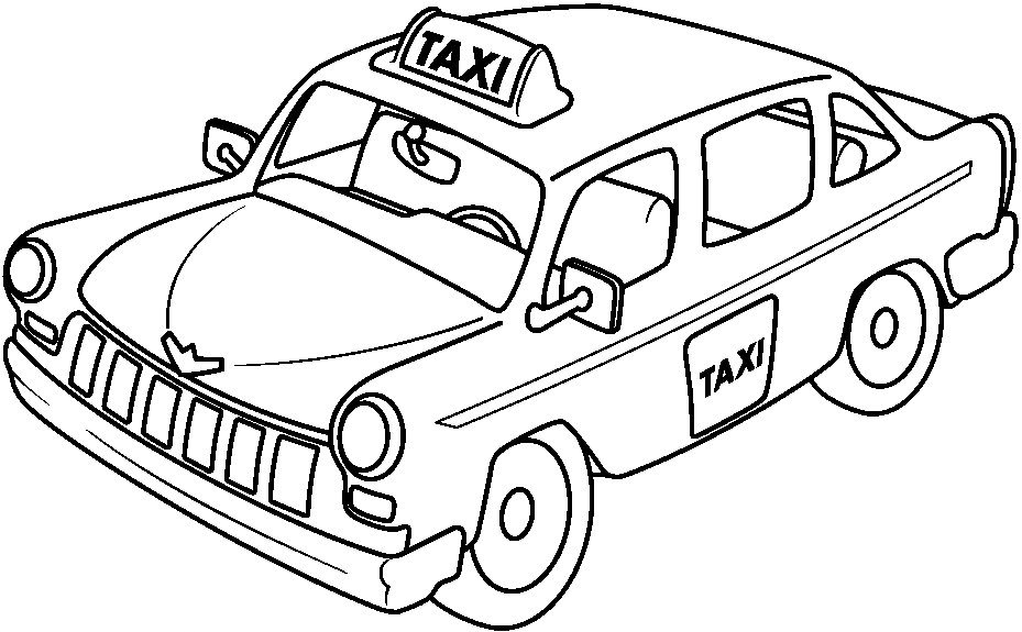 Taxi Coloring Pages for Kids