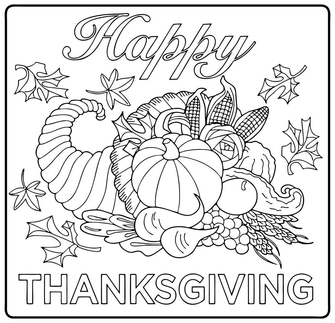 10 Best Printable Thanksgiving Coloring Pages - printablee.com
