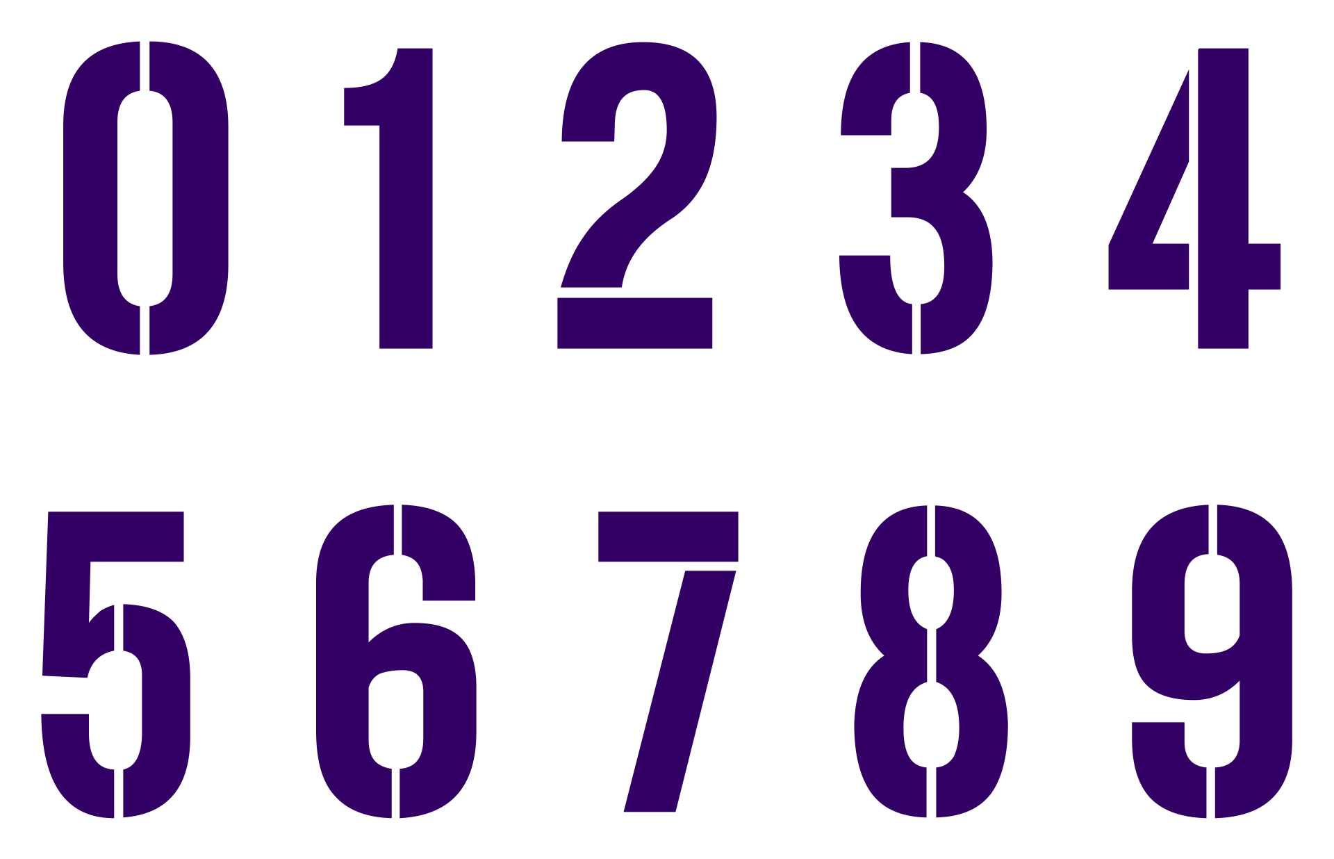 3 Inch Number Stencils Printable Free