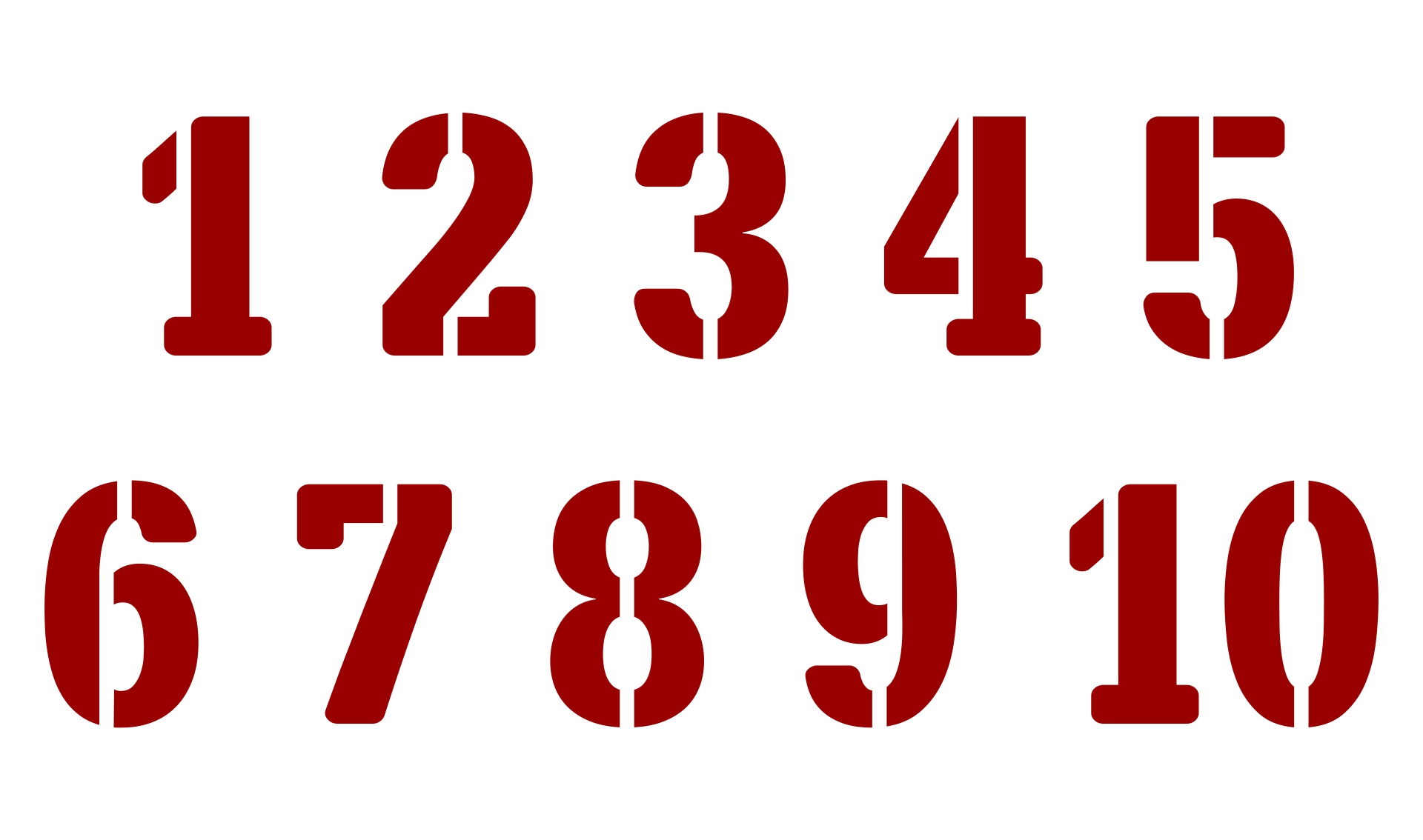 3 Inch Number Stencils Printable Free Printable Templates