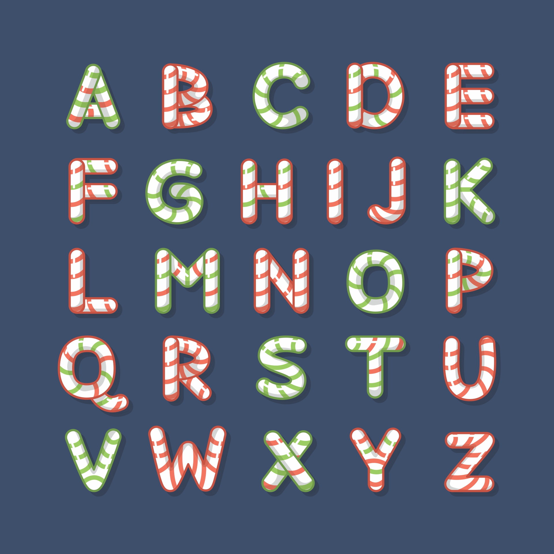 6 Best Christmas Printable Stencil Letters