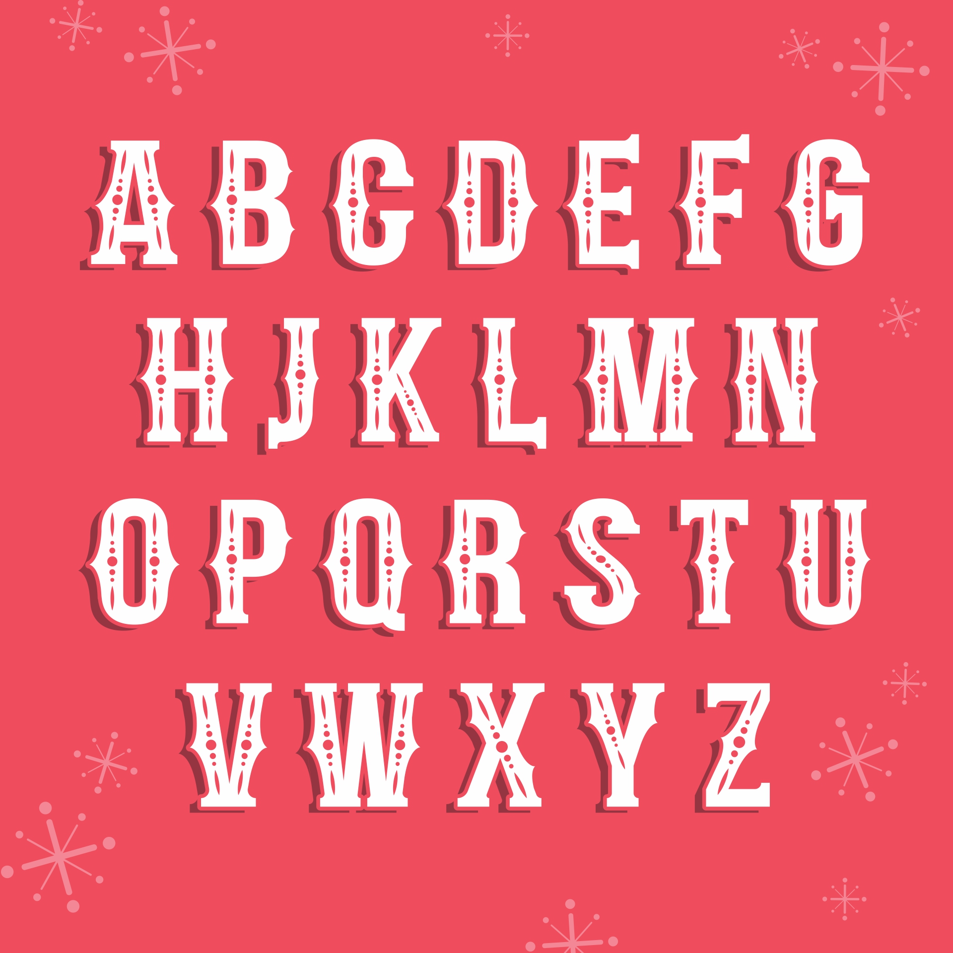 Christmas Stencil Letters 6 Free PDF Printables Printablee
