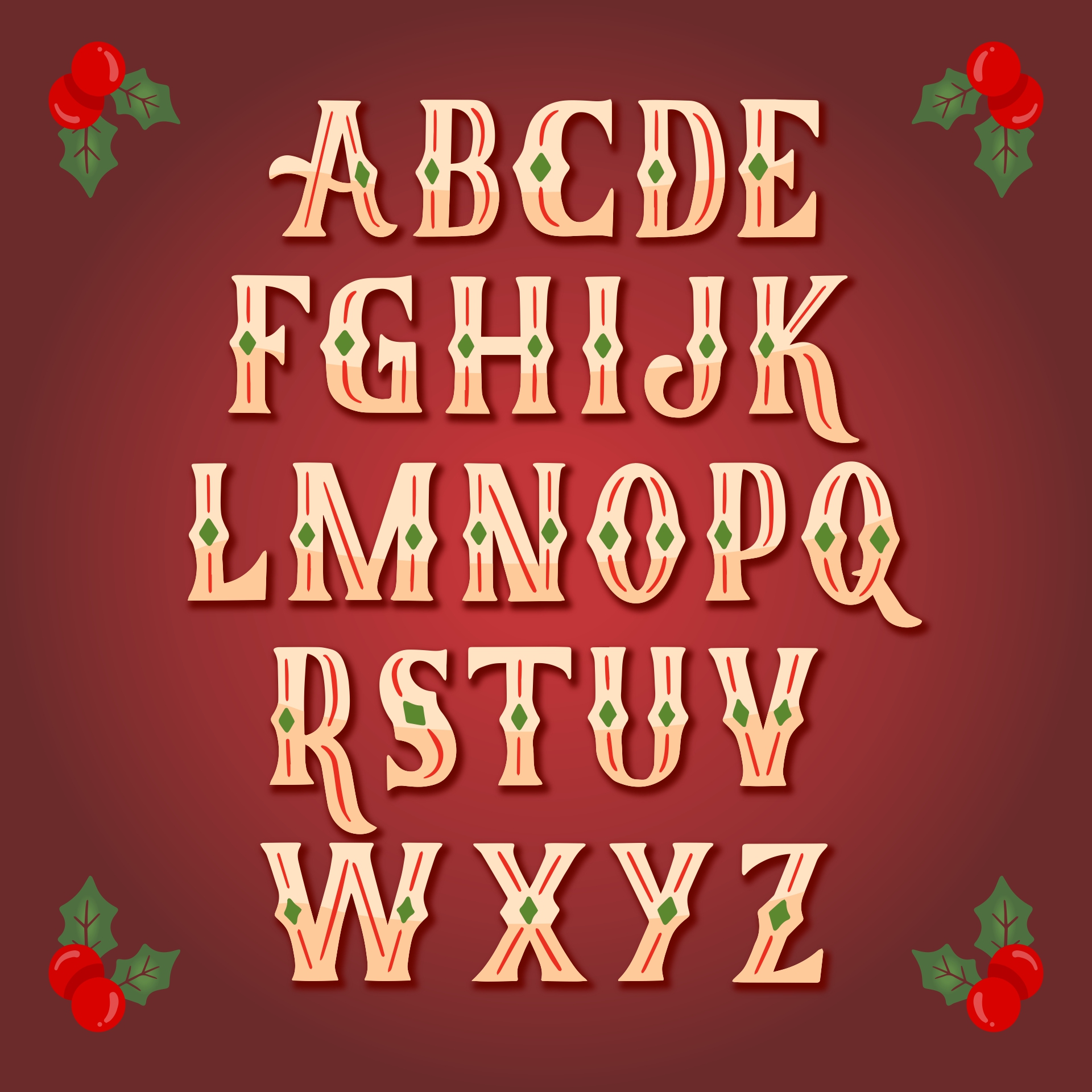 Christmas Letter Stencils
