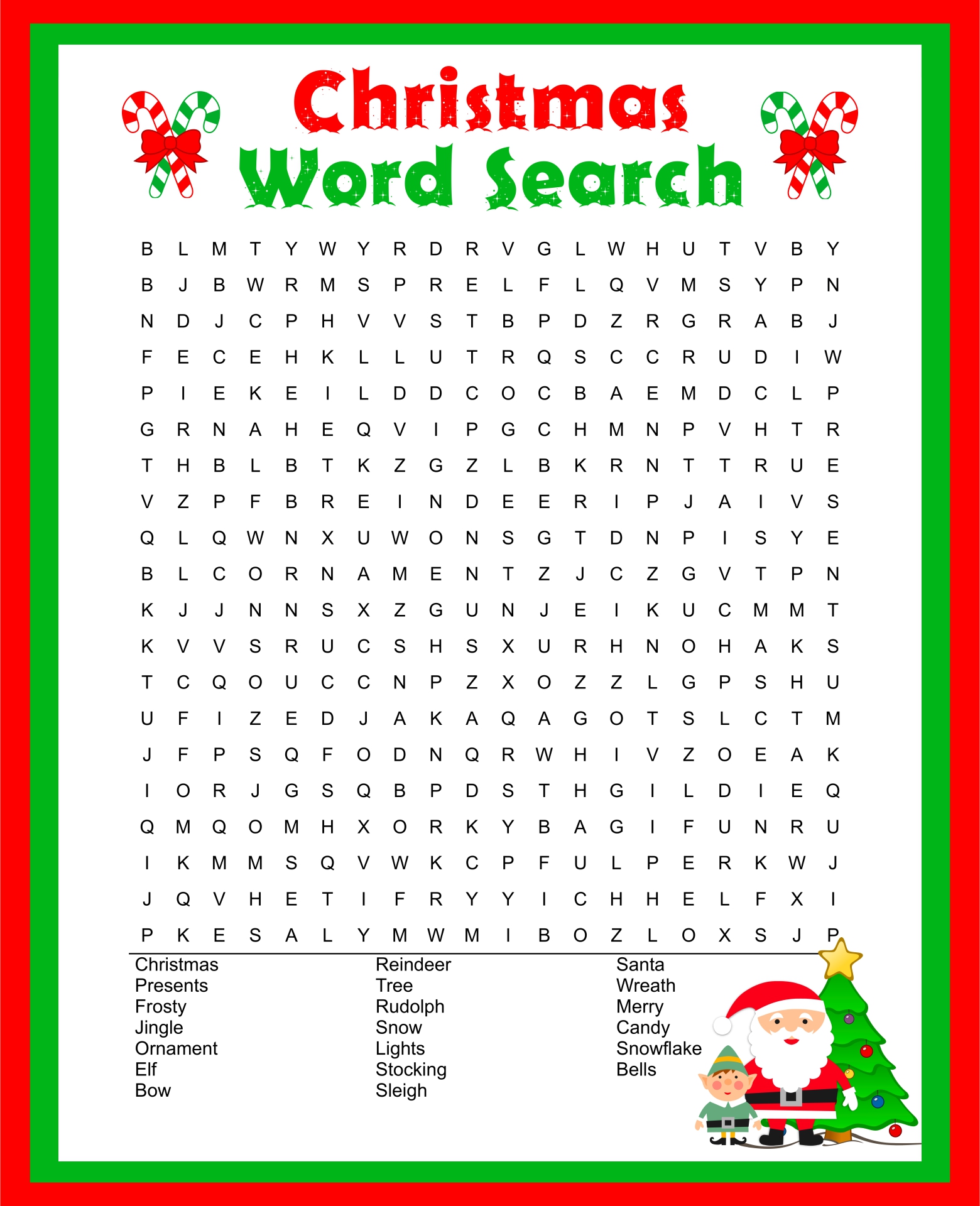 Large Print Free Printable Word Searches