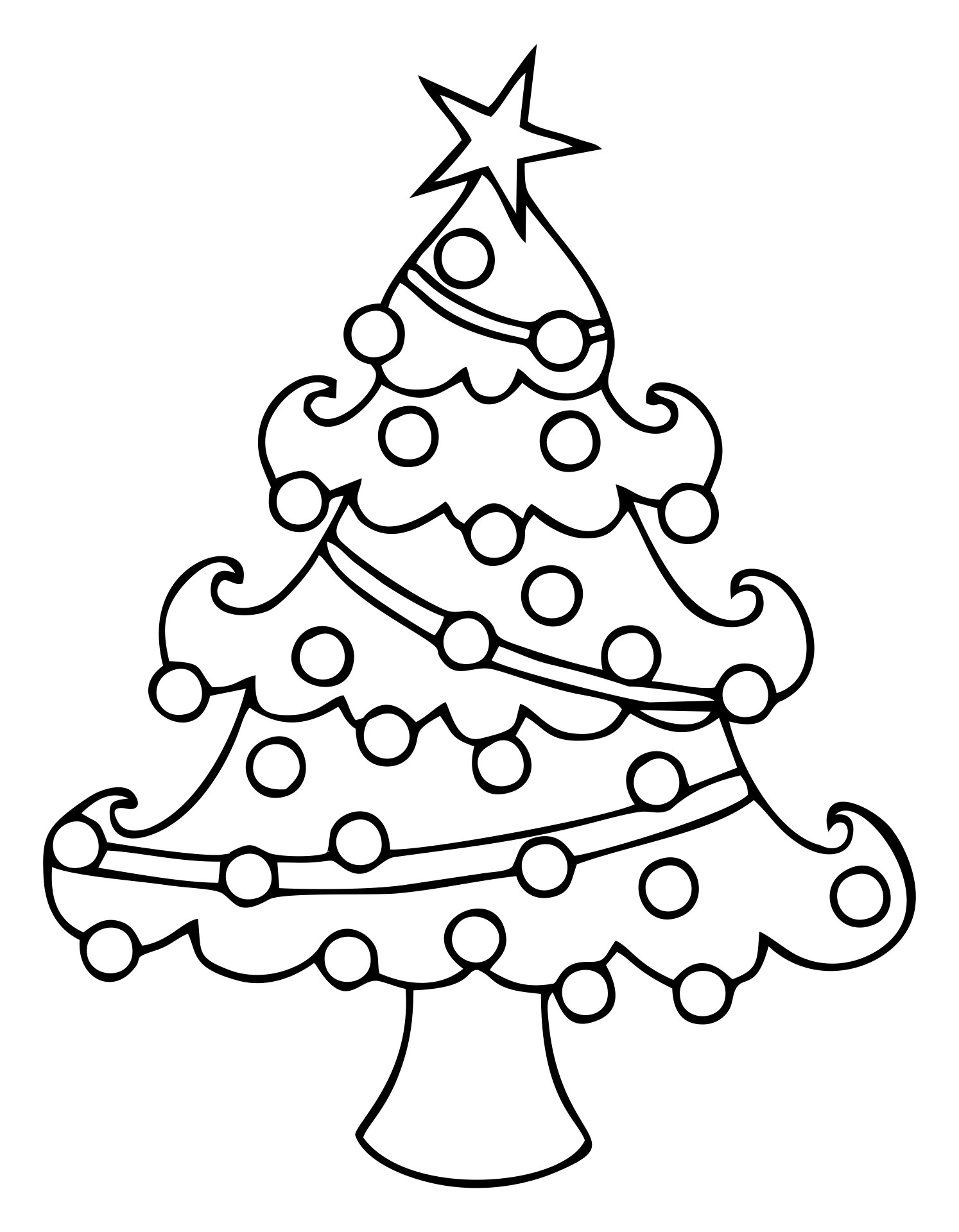 Coloring Christmas Tree Clip Art