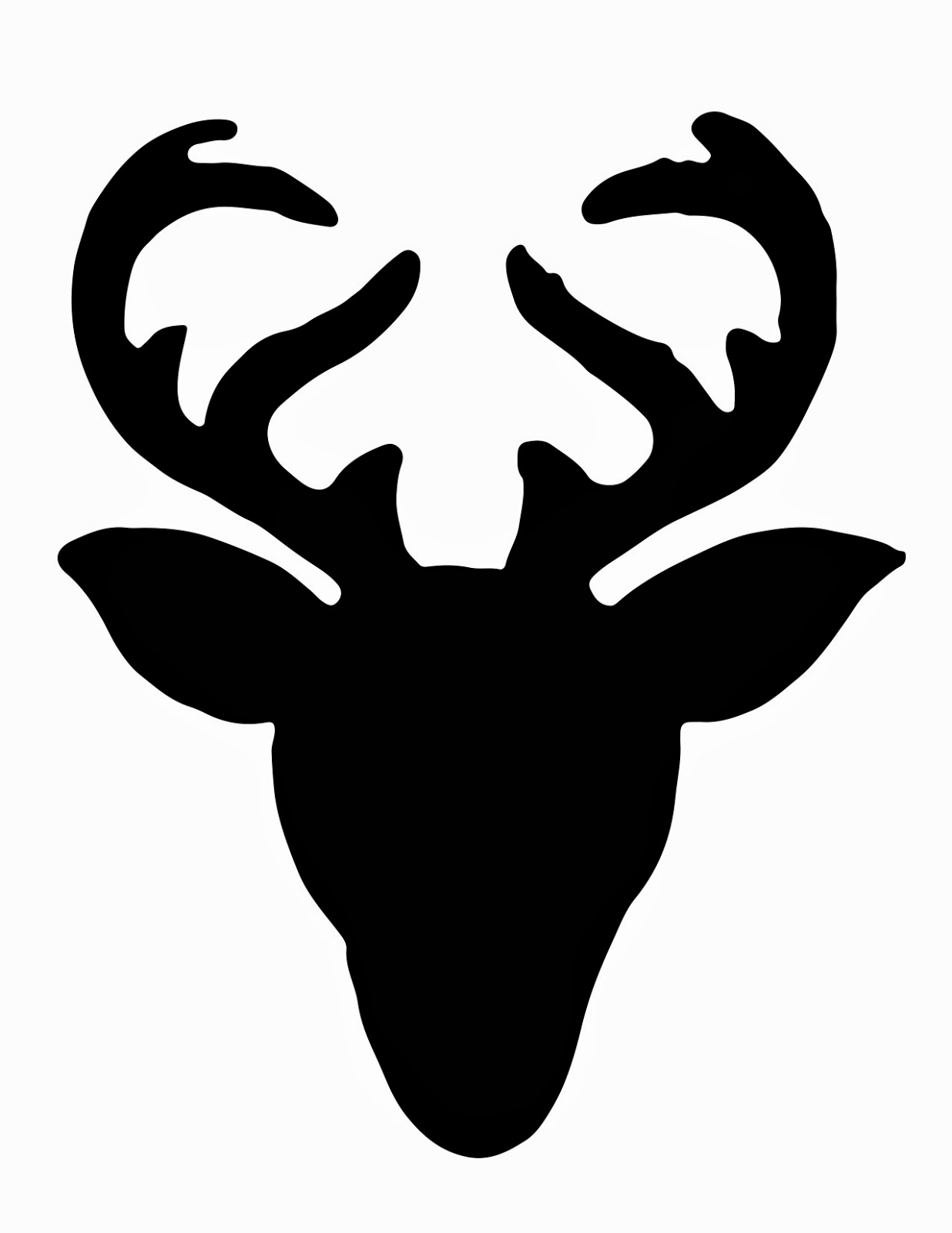 Deer Head Silhouette Stencil