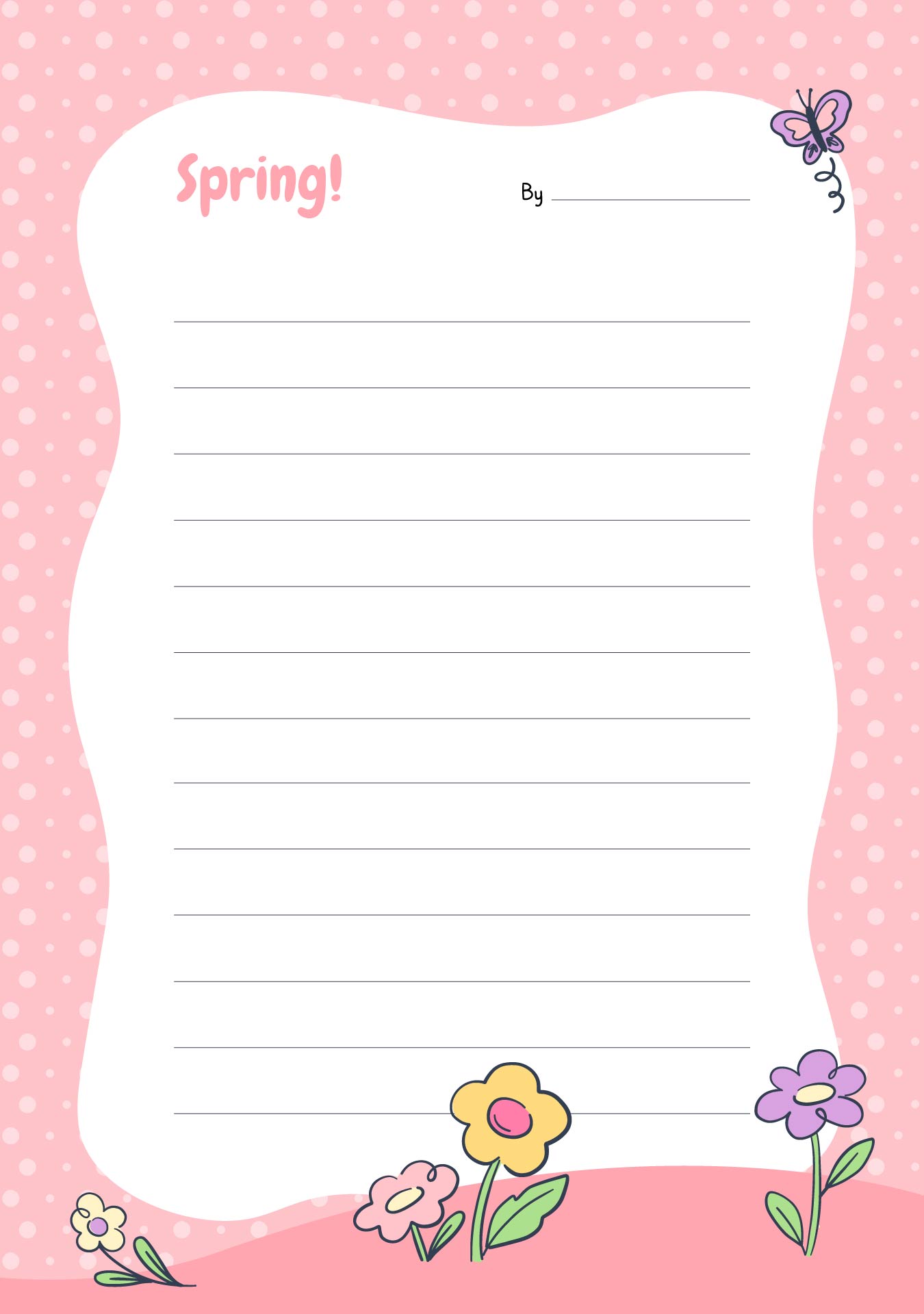 First Grade Spring Writing Paper
