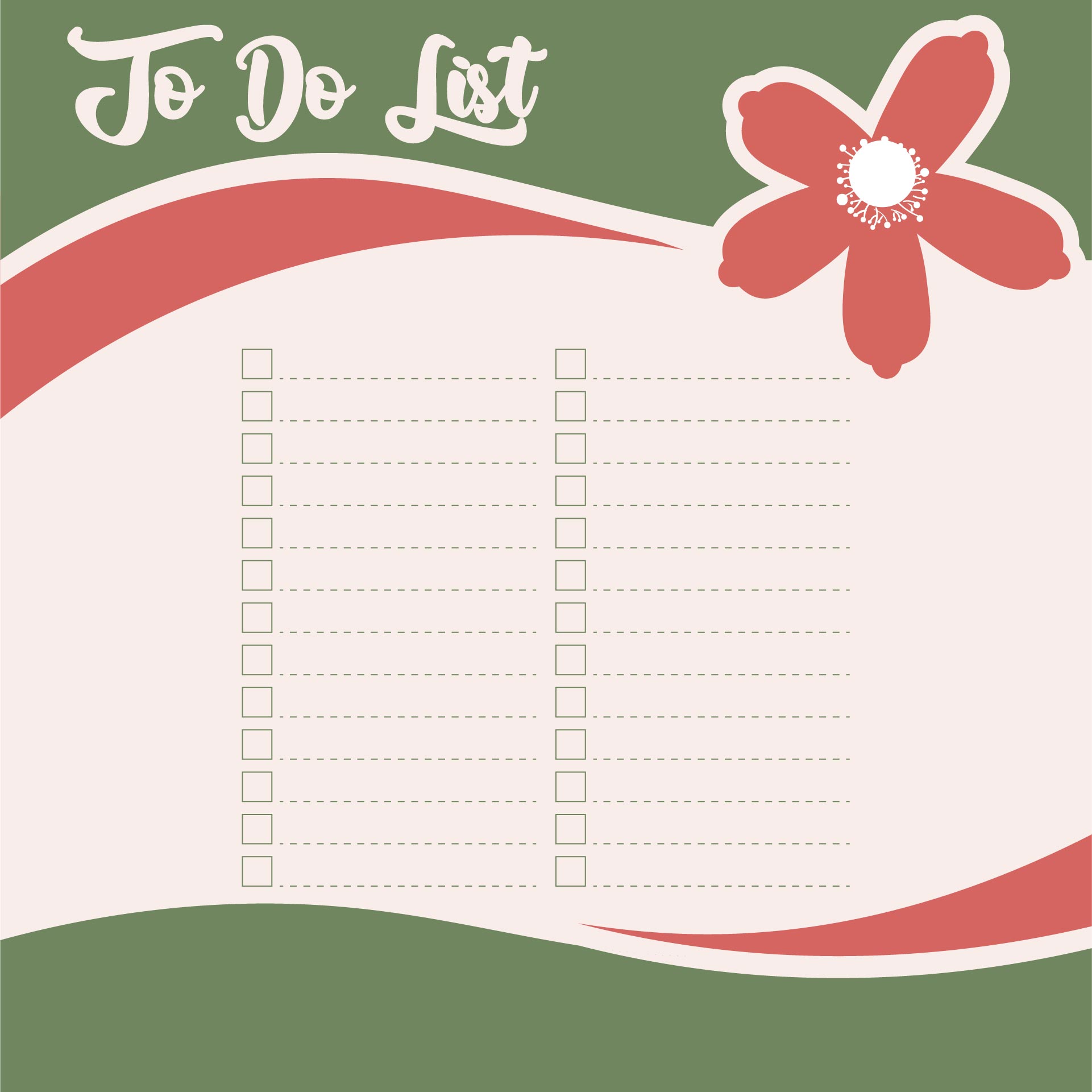 Cute to Do List Printable Template