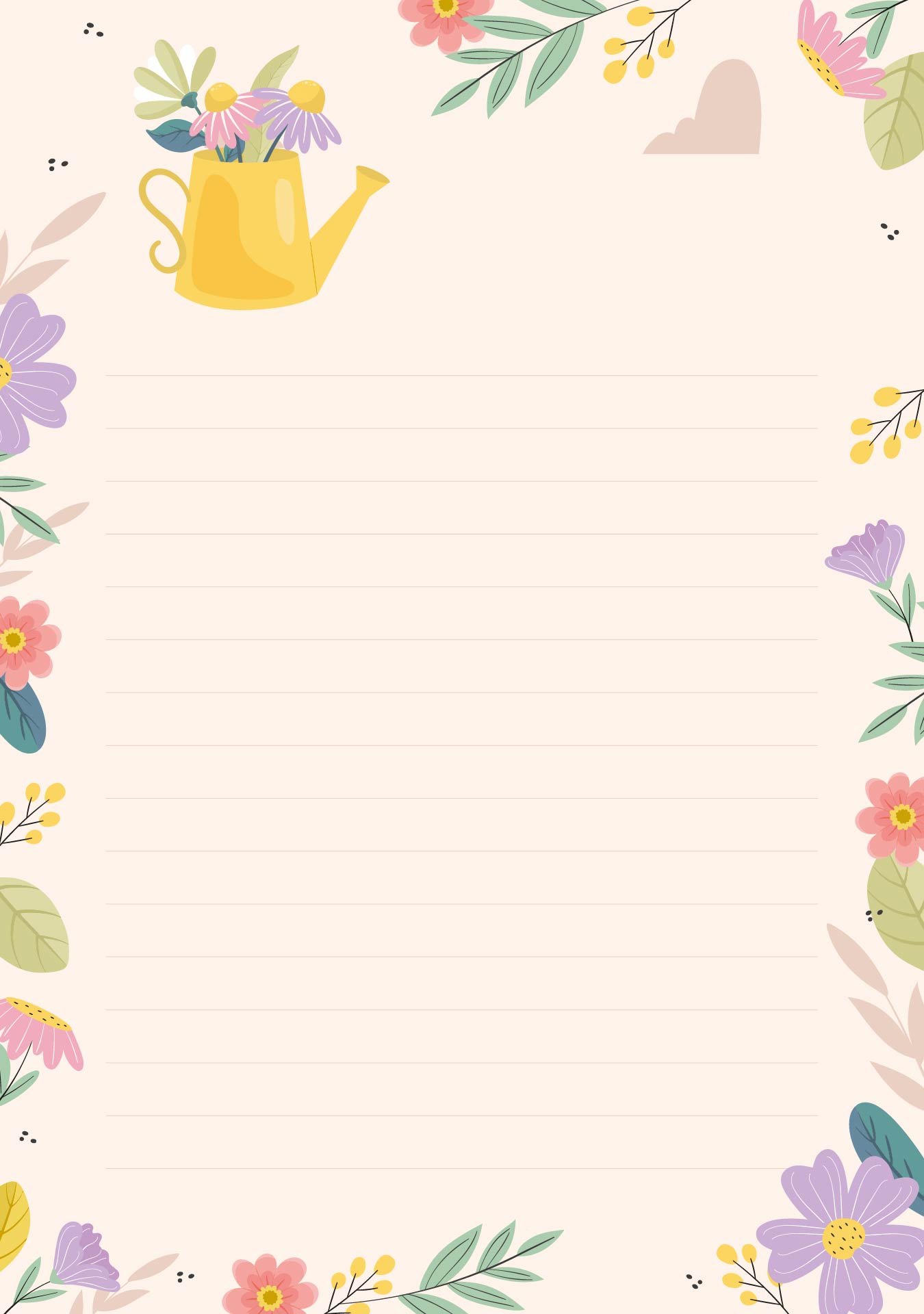 Spring Writing Paper Printable