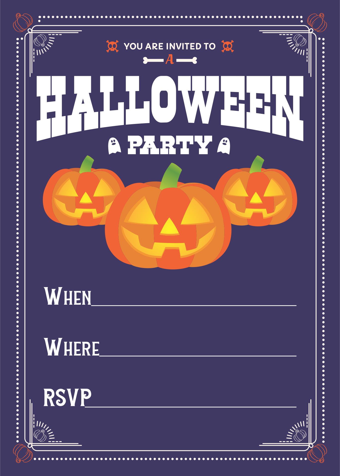 Blank Halloween Invitation Template
