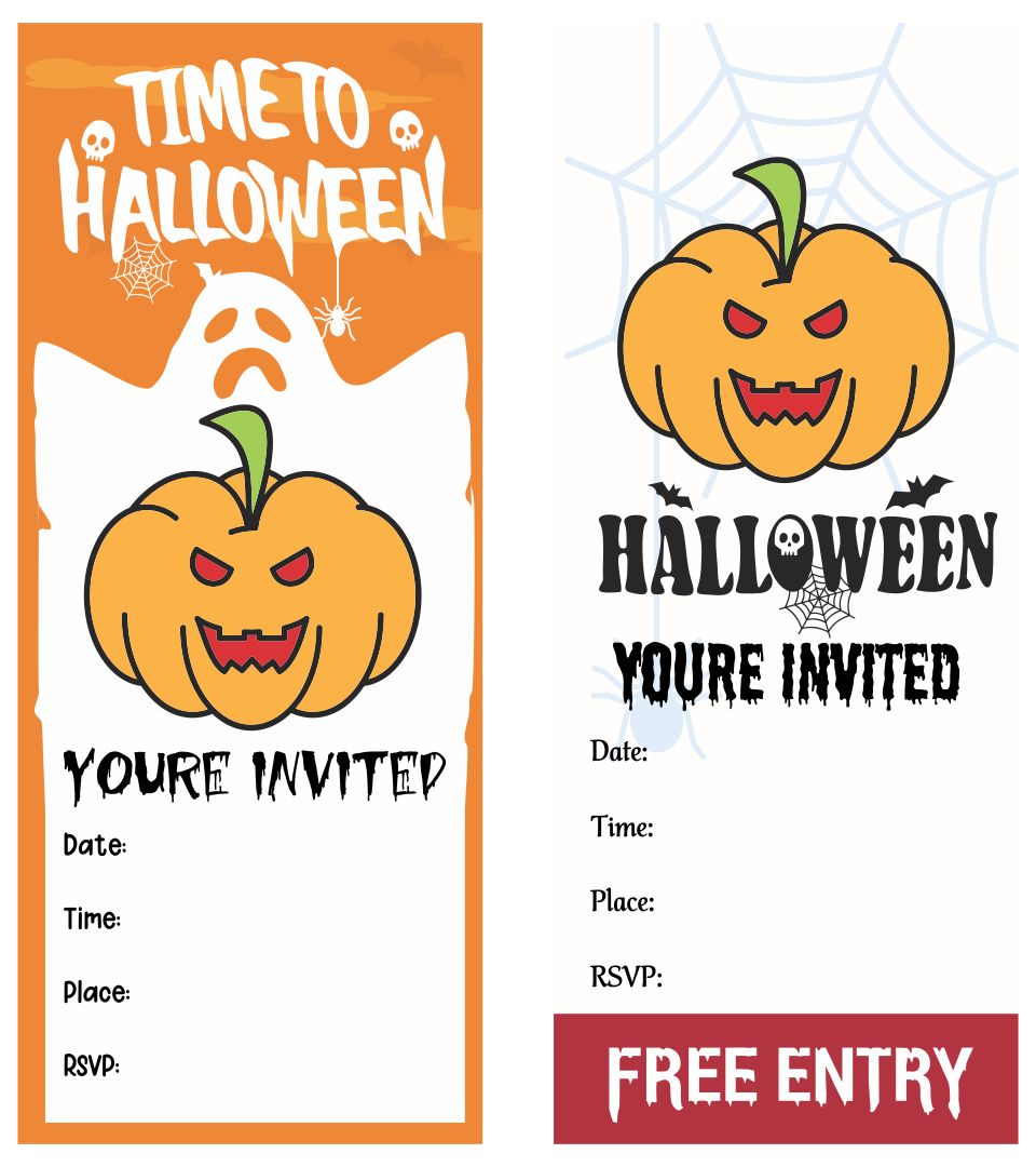 Blank Halloween Invitations - 15 Free PDF Printables | Printablee