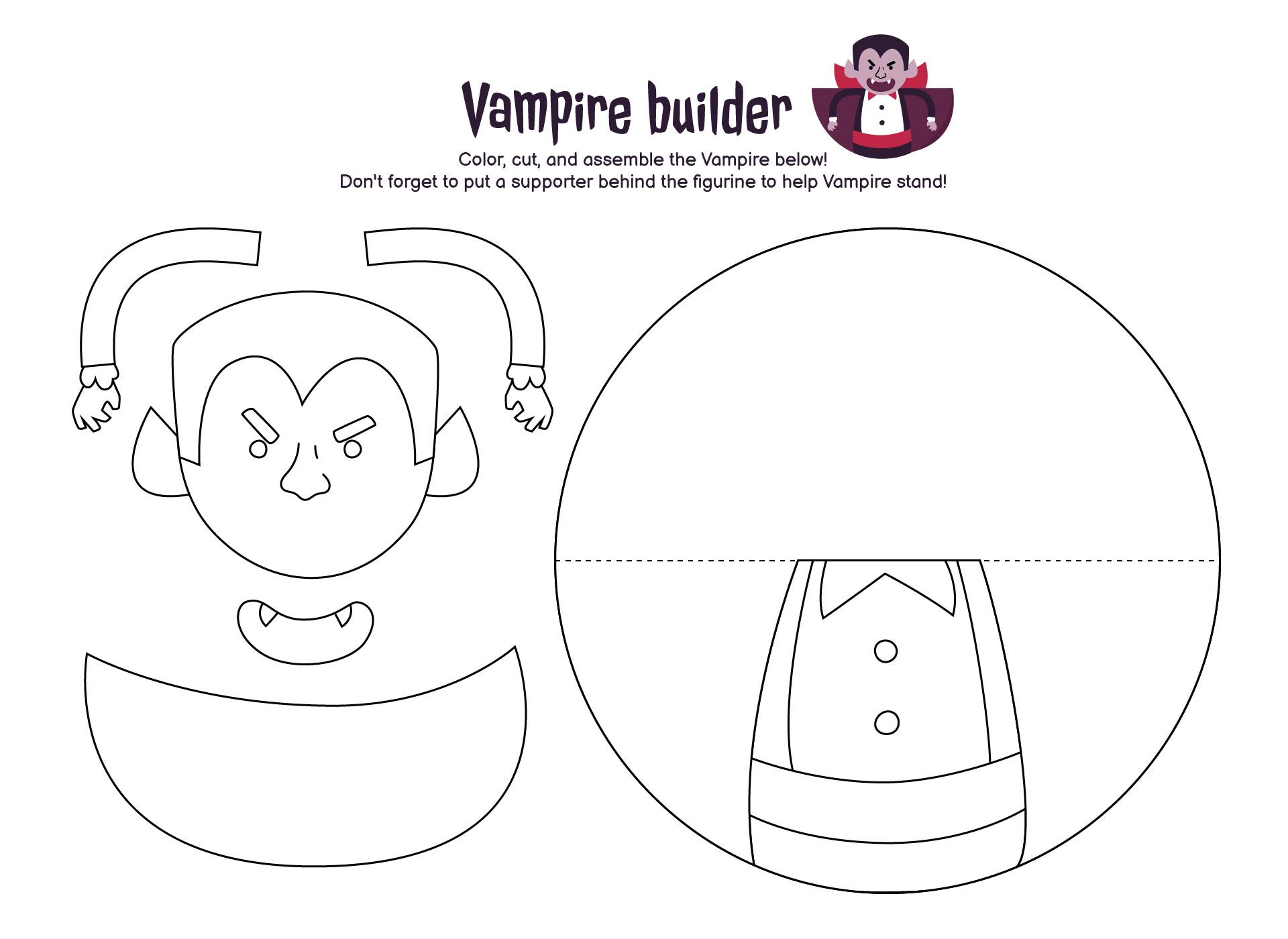 15 Best Printable Halloween Crafts For Preschoolers Printablee