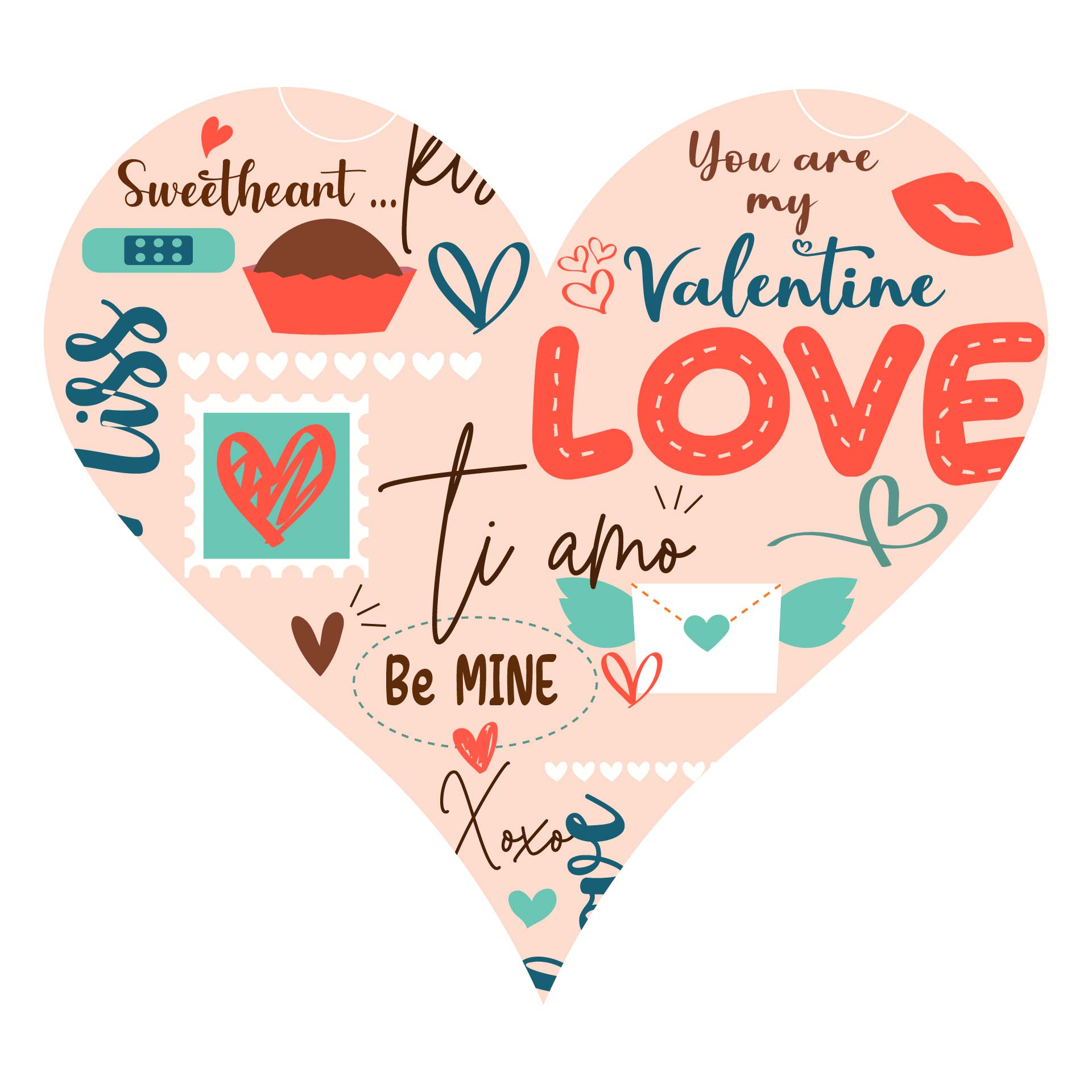 Printable Valentine Word Collage