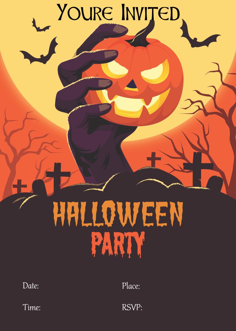 Downloadable Free Printable Halloween Party Invitations Printable 