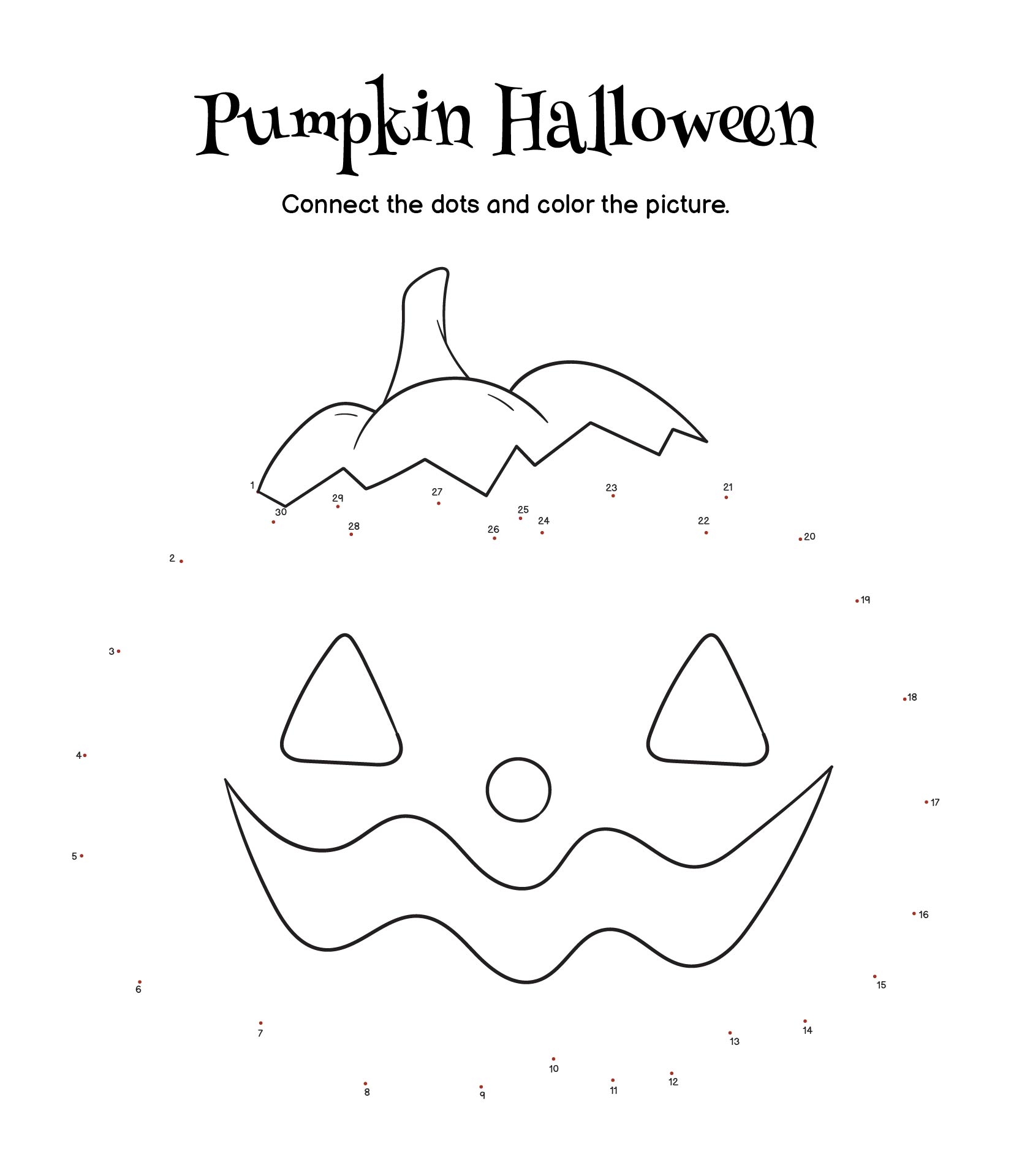 Connect The Dots Printable Halloween