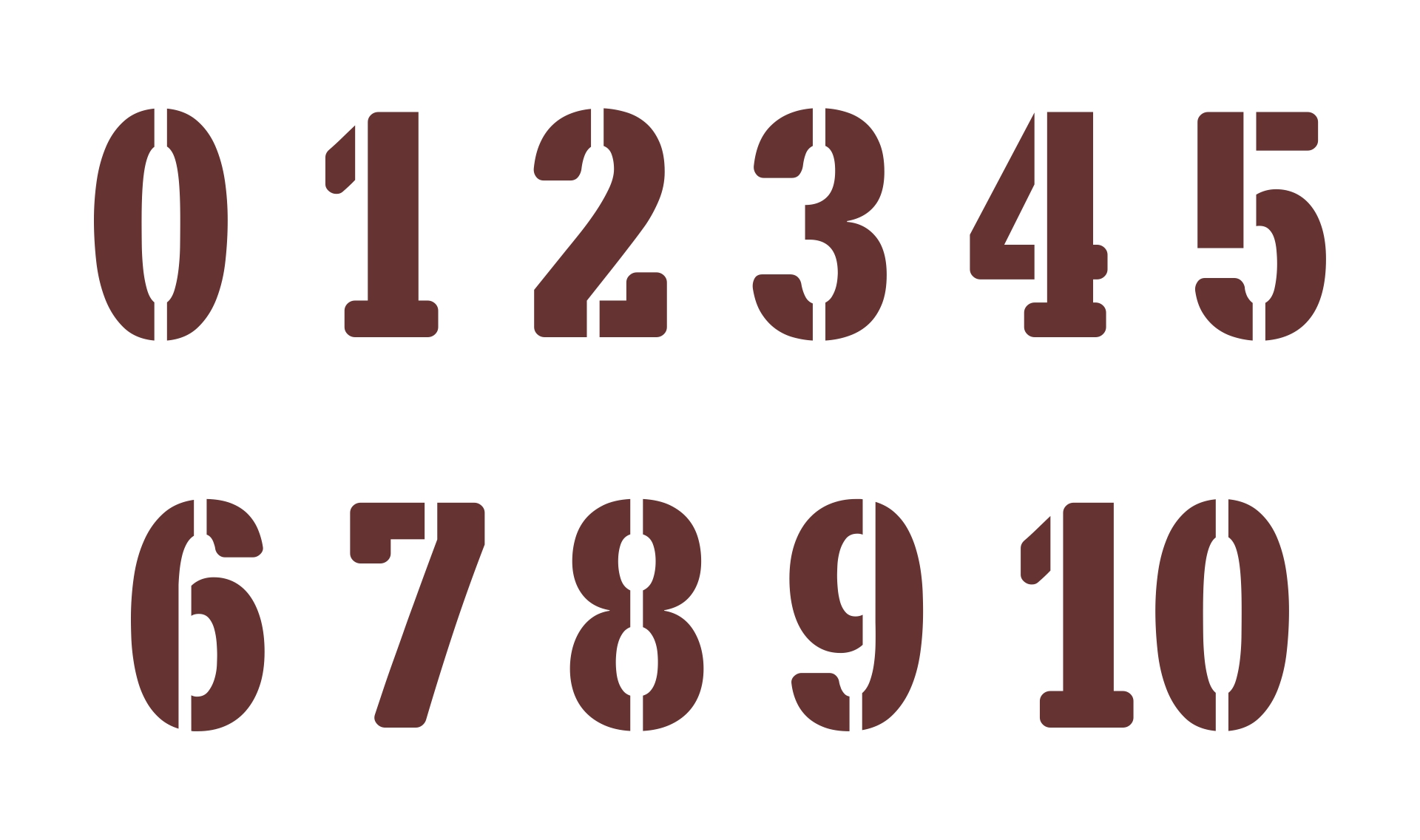 Printable Number Stencils