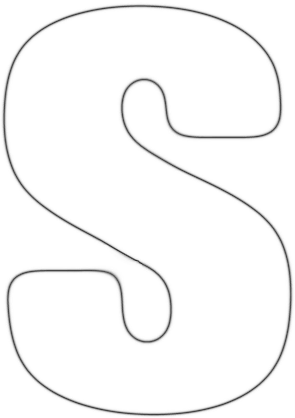 Printable Stencil Letters S