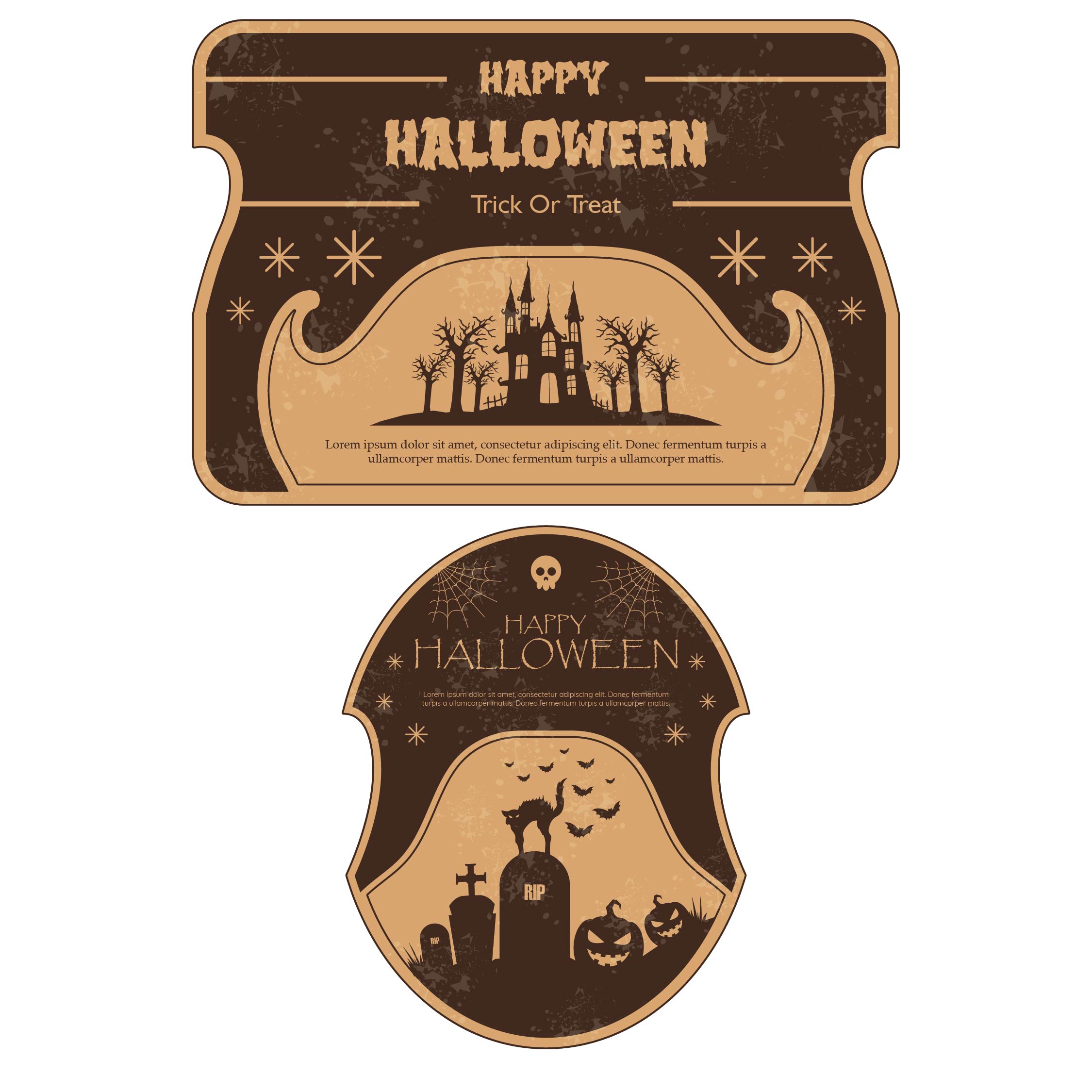 Vintage Halloween Potion Labels