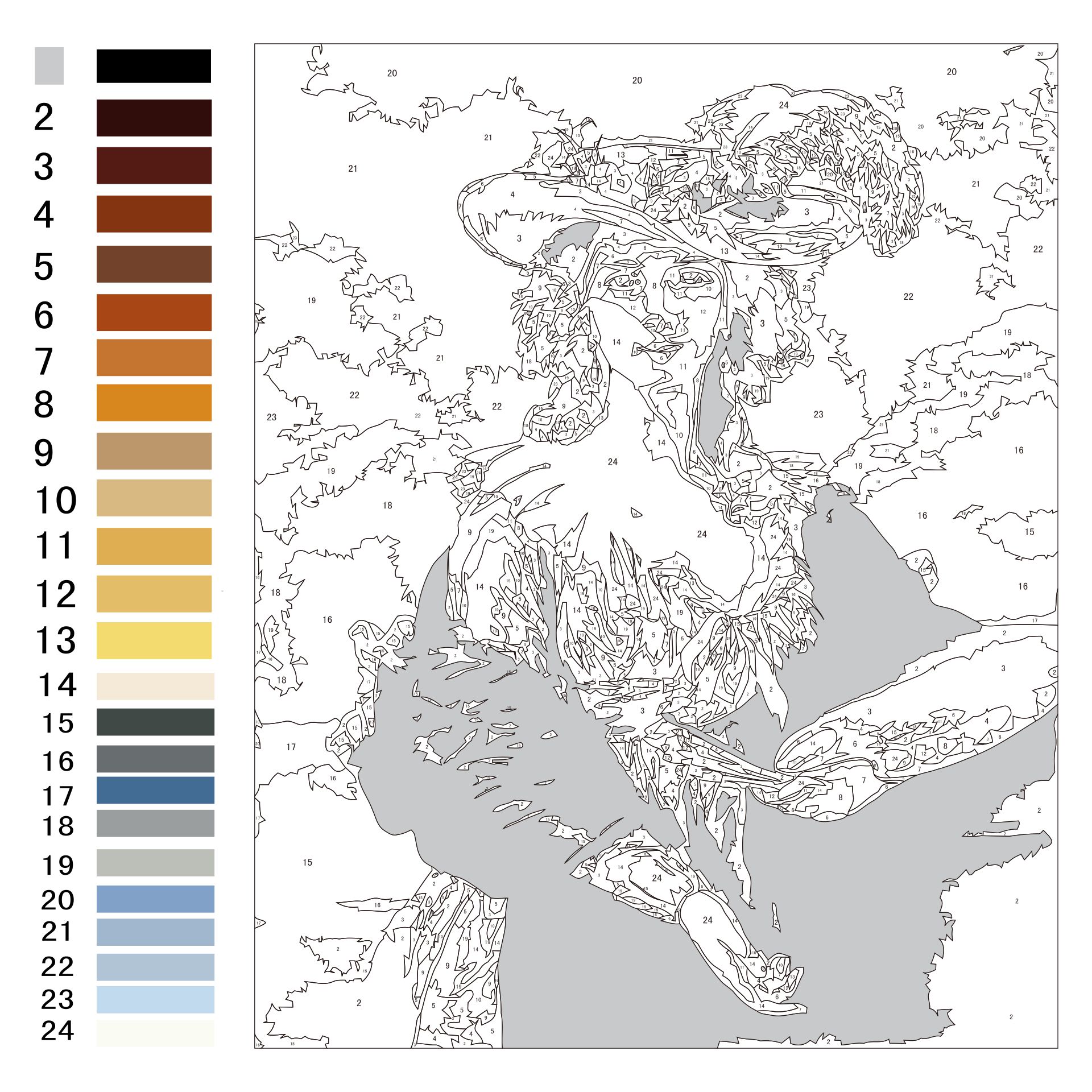Adult Color by Number Pages