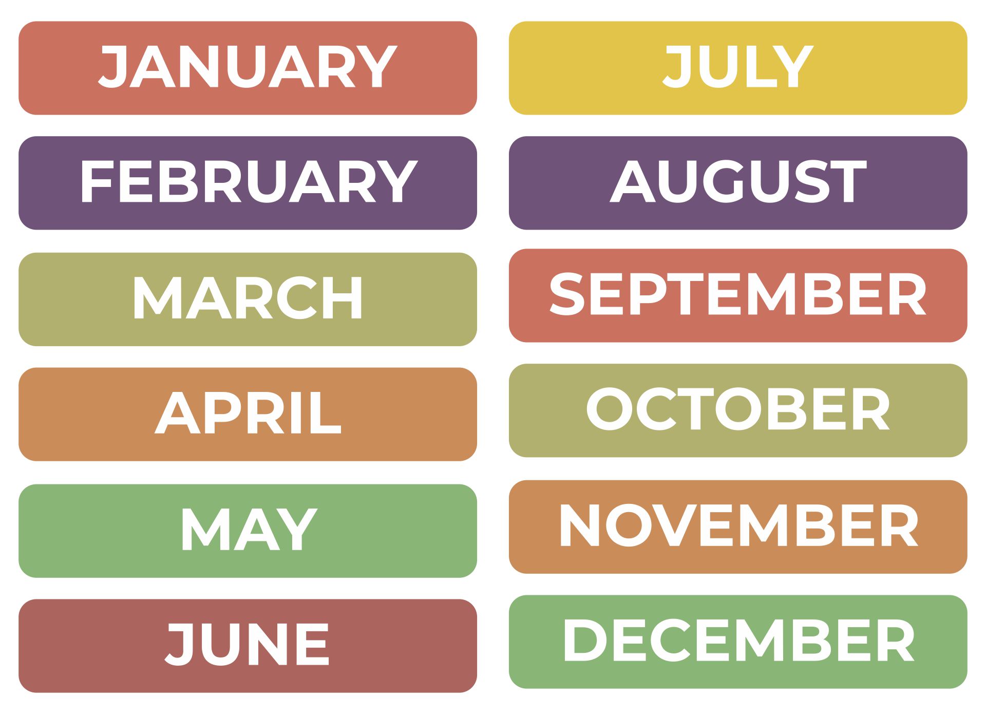 All the Months of Year