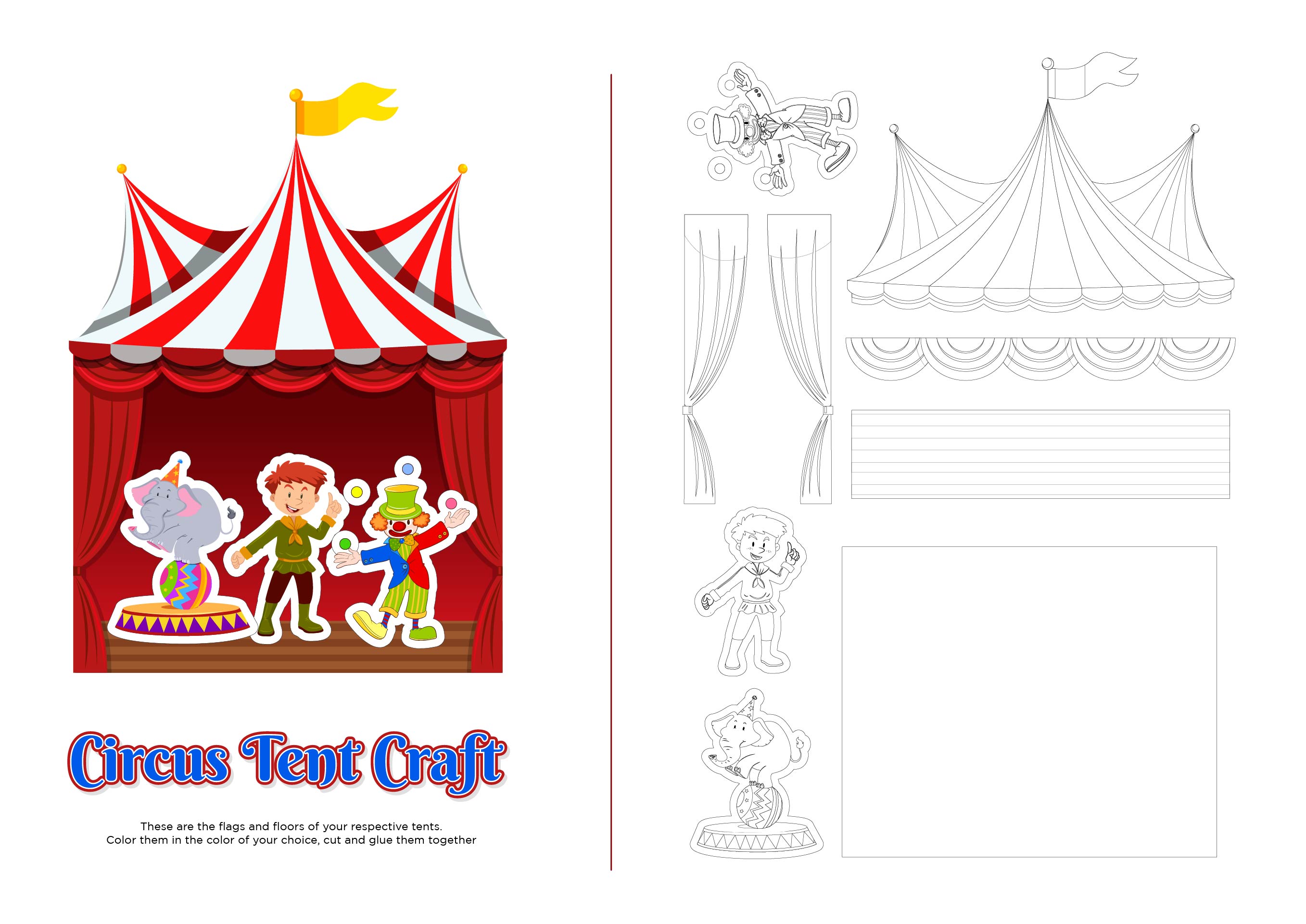 Circus Tent Craft for Preschoolers