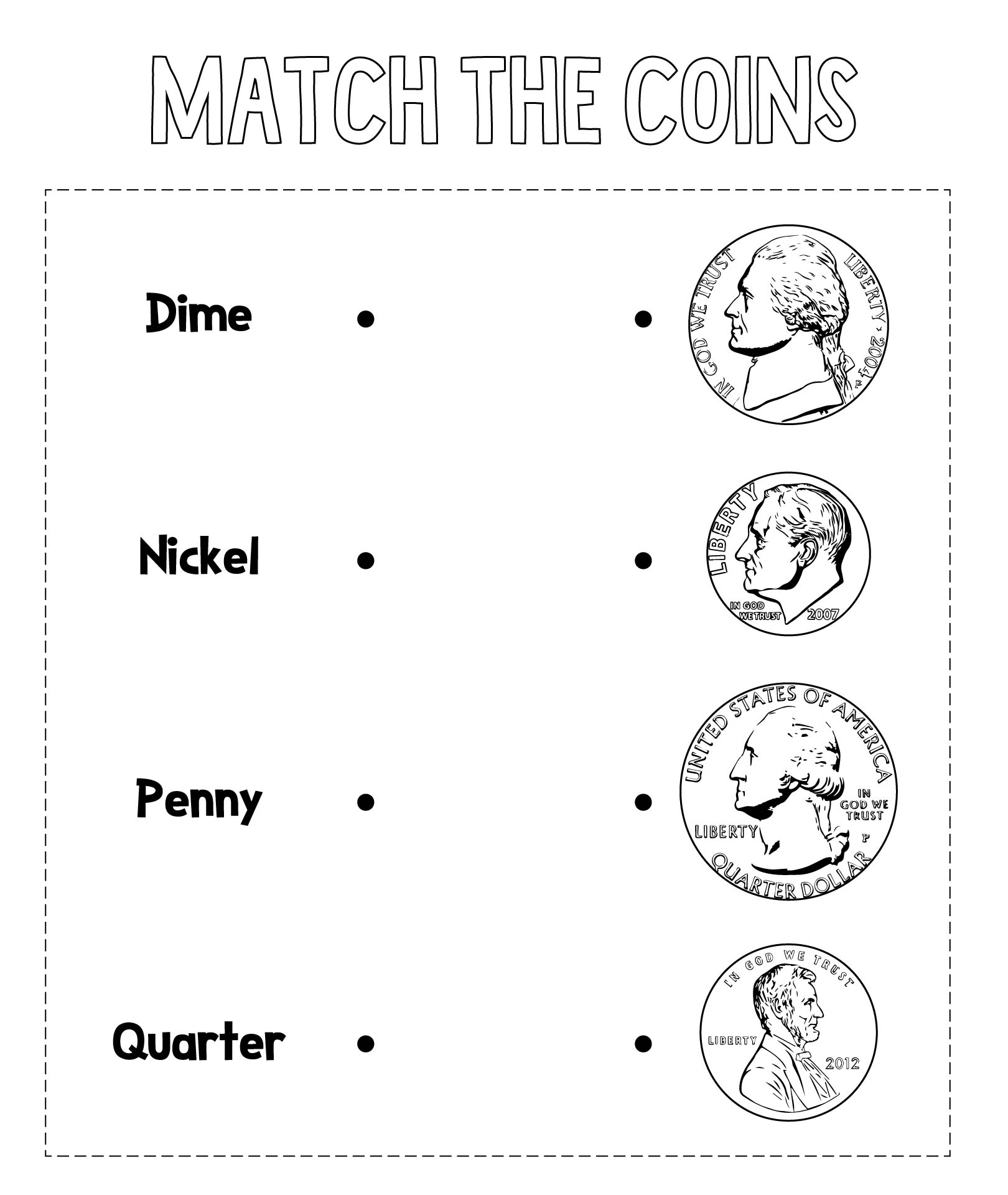 Free Printable Coin Chart Printable