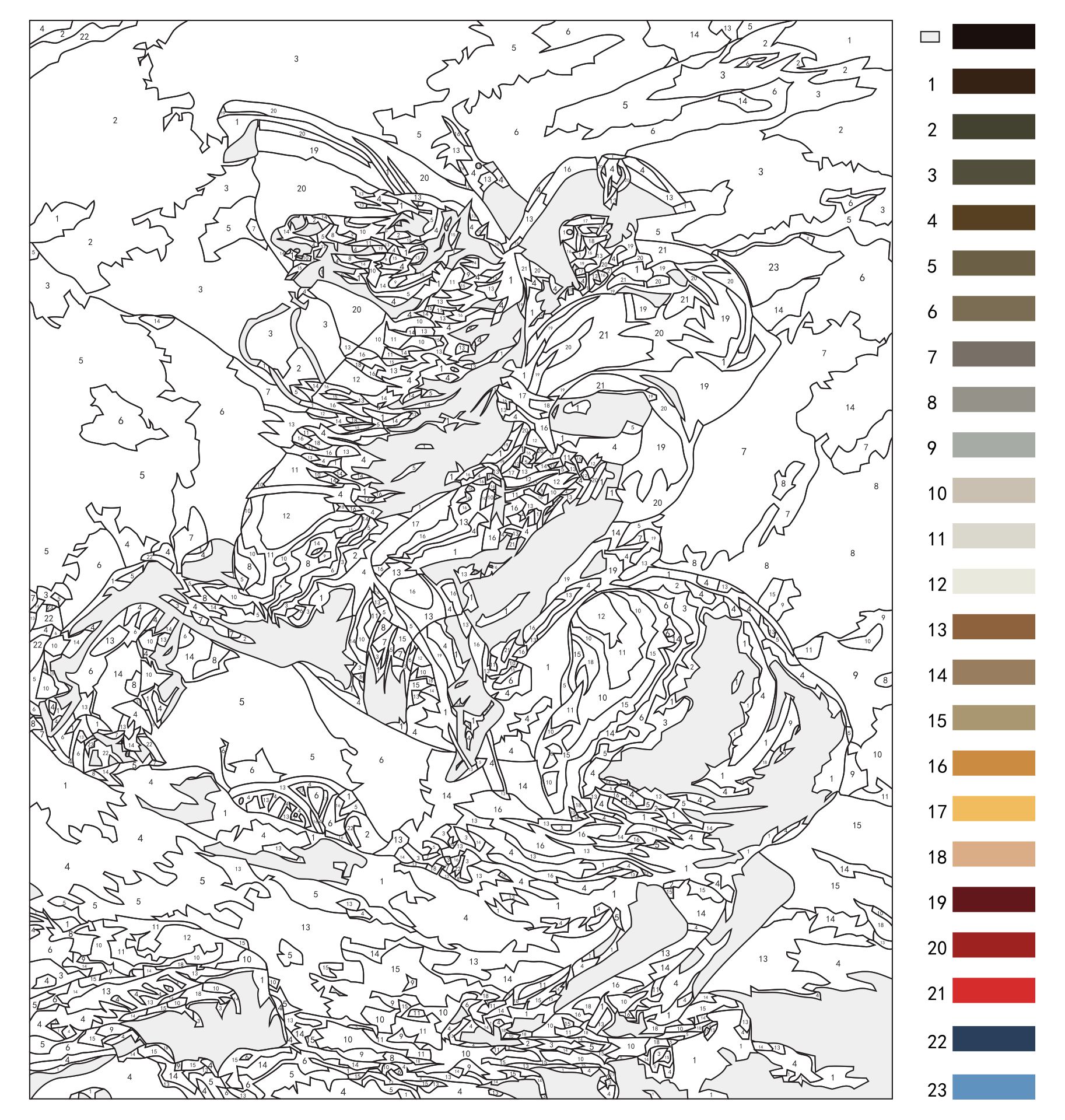 Coloring By Numbers Pages To Color Online For Free For Adults