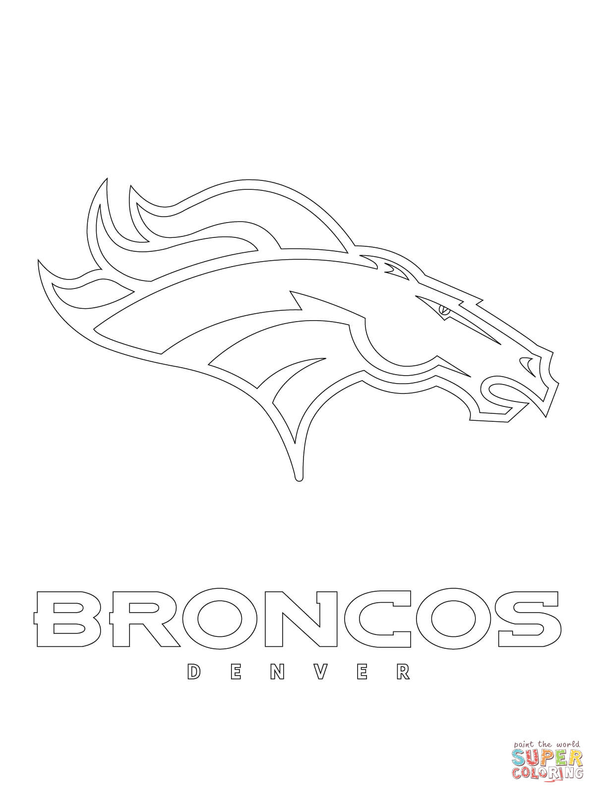 Denver Broncos Logo Coloring Pages