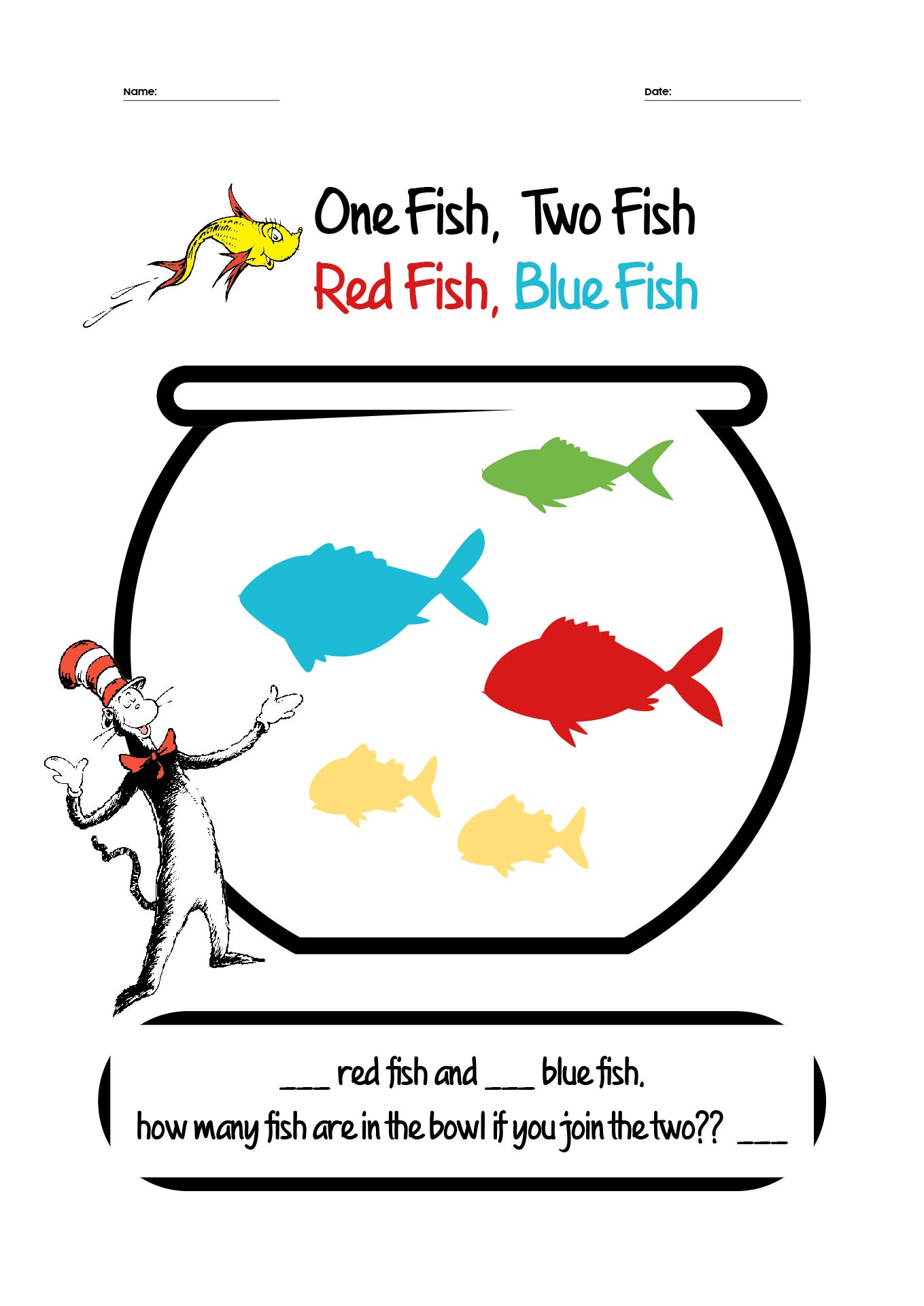 Dr. Seuss Guess How Many Fish in the Bowl