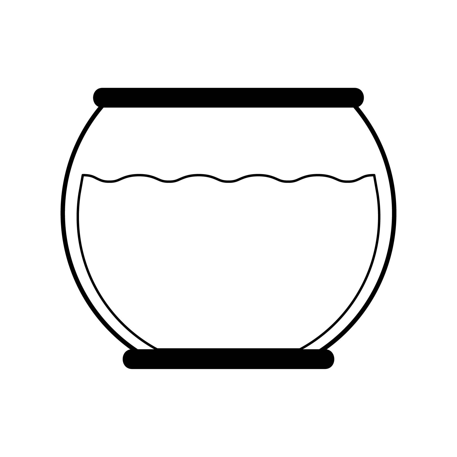 fish bowl outline clipart