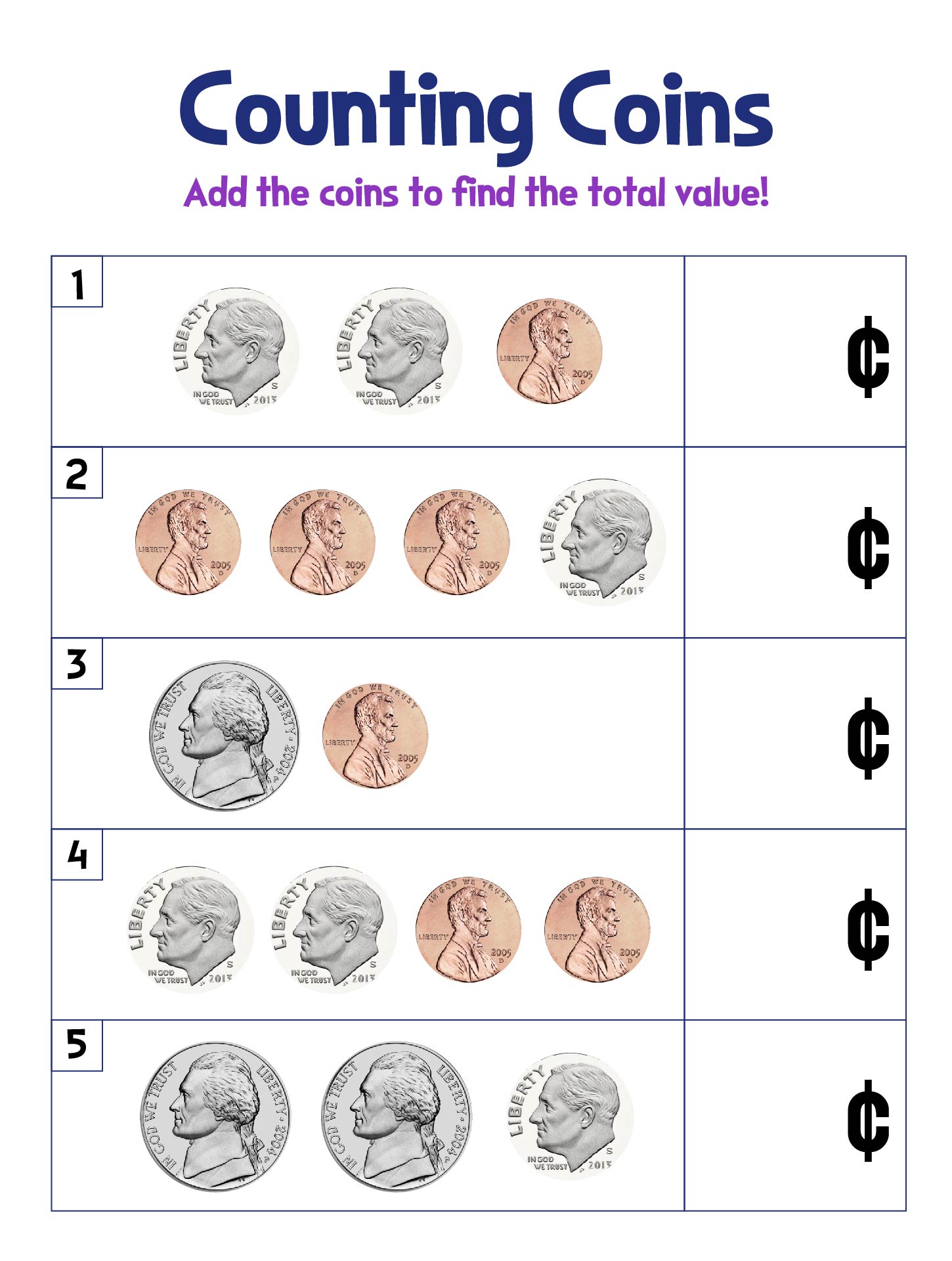 Printable Money Chart Printable Word Searches