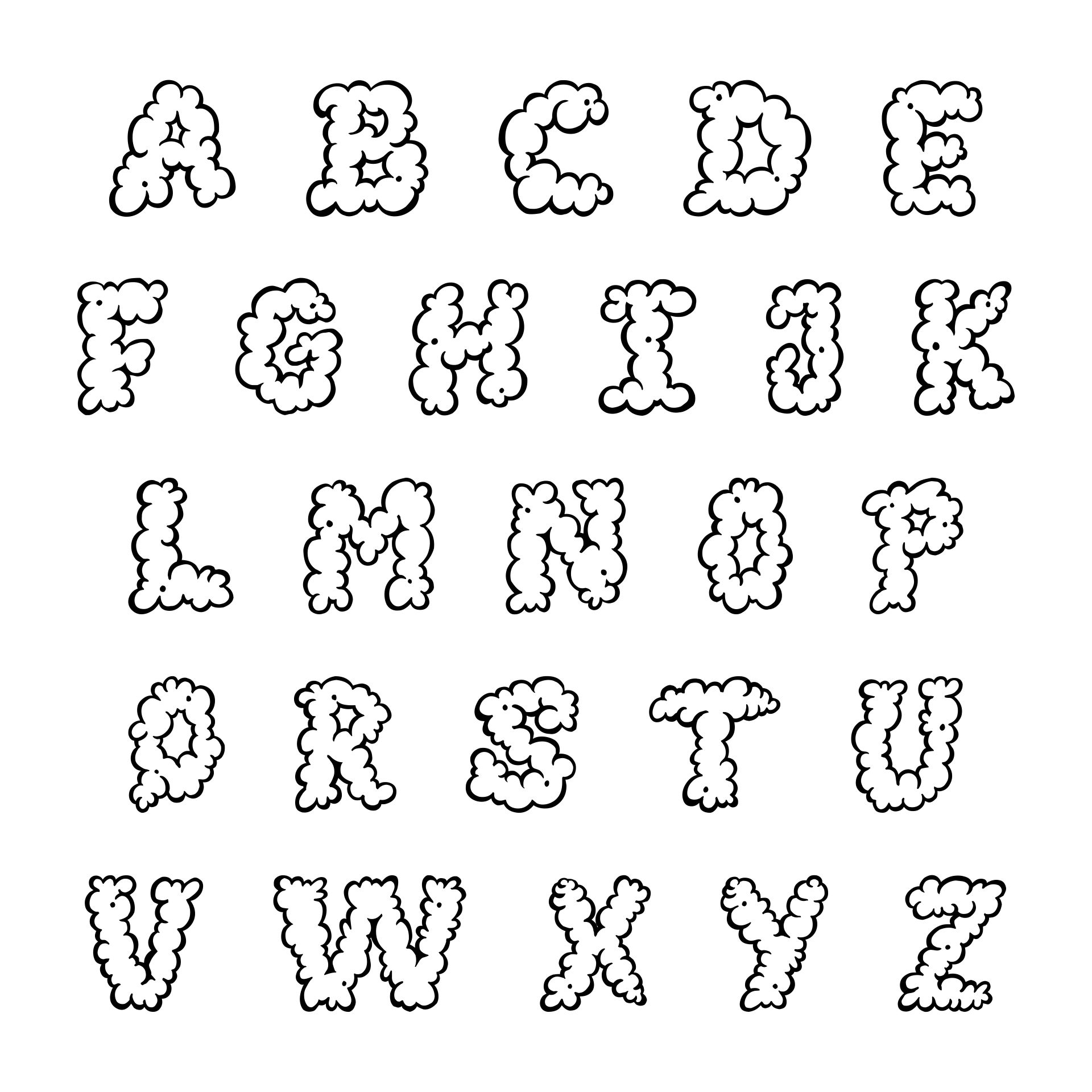 Free Printable Bubble Letter Stencils Bubble Letter B 56 OFF