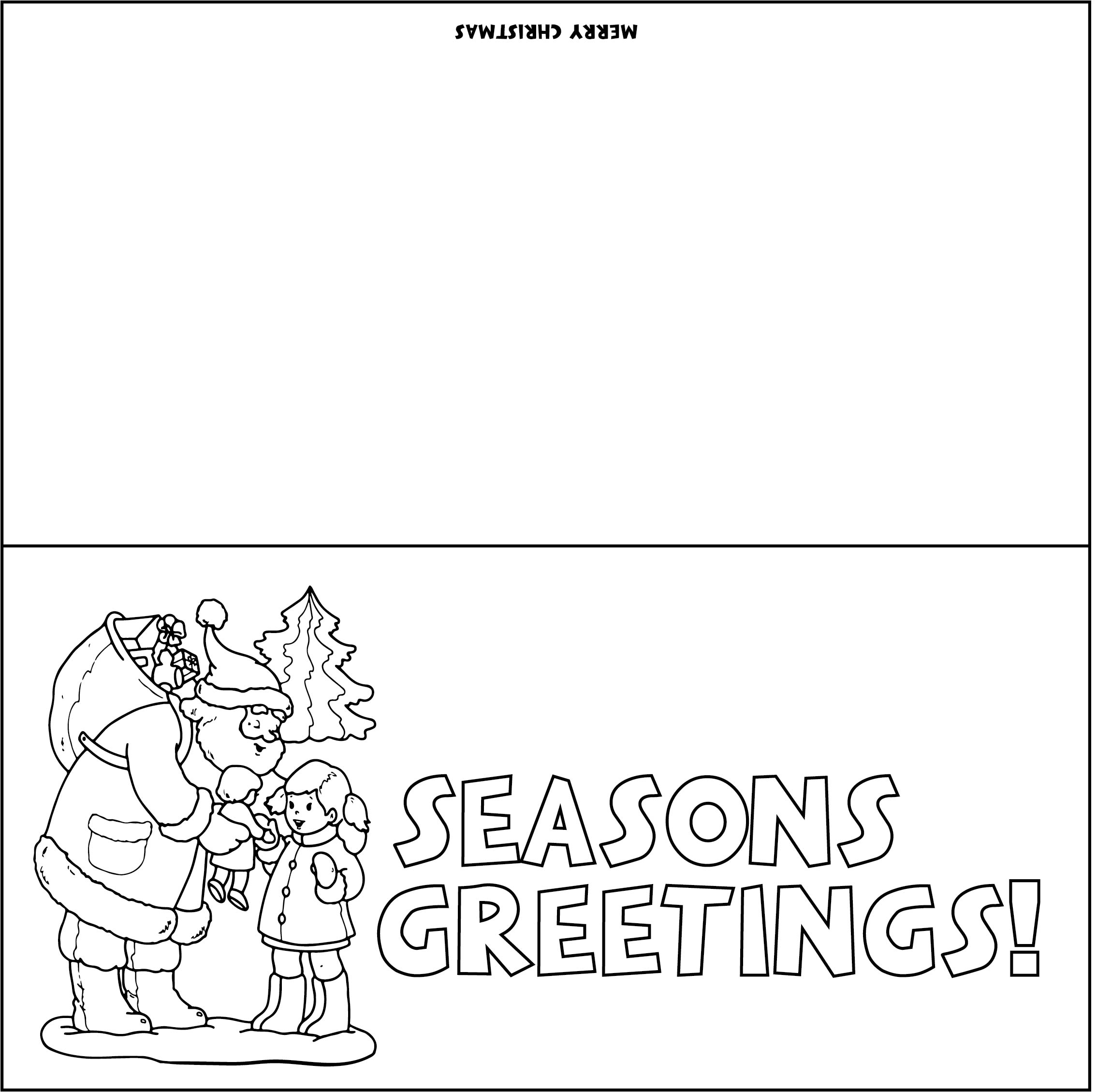 Printable Christmas Cards to Color