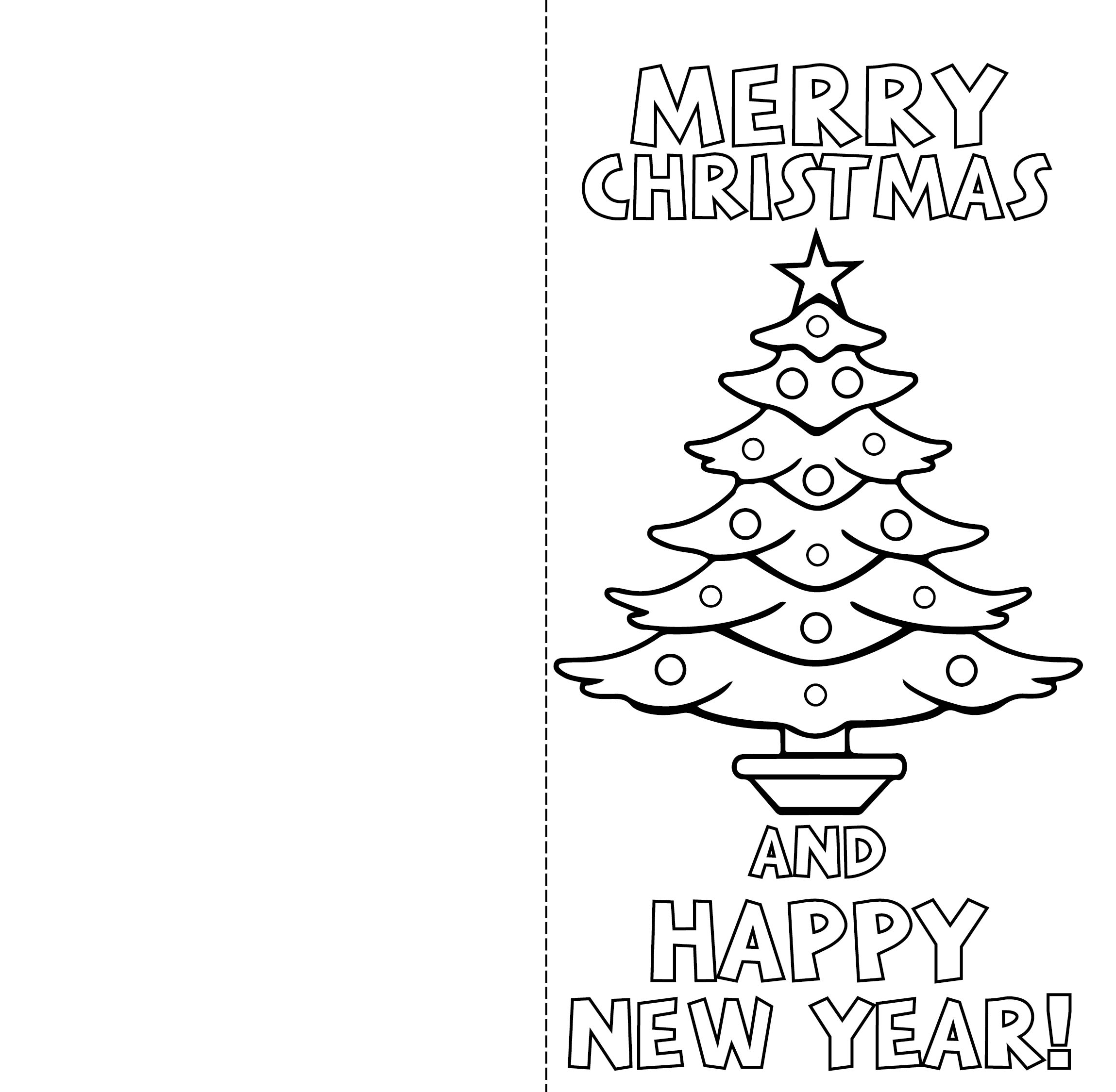 10 Best Printable Christmas Cards To Color Printablee