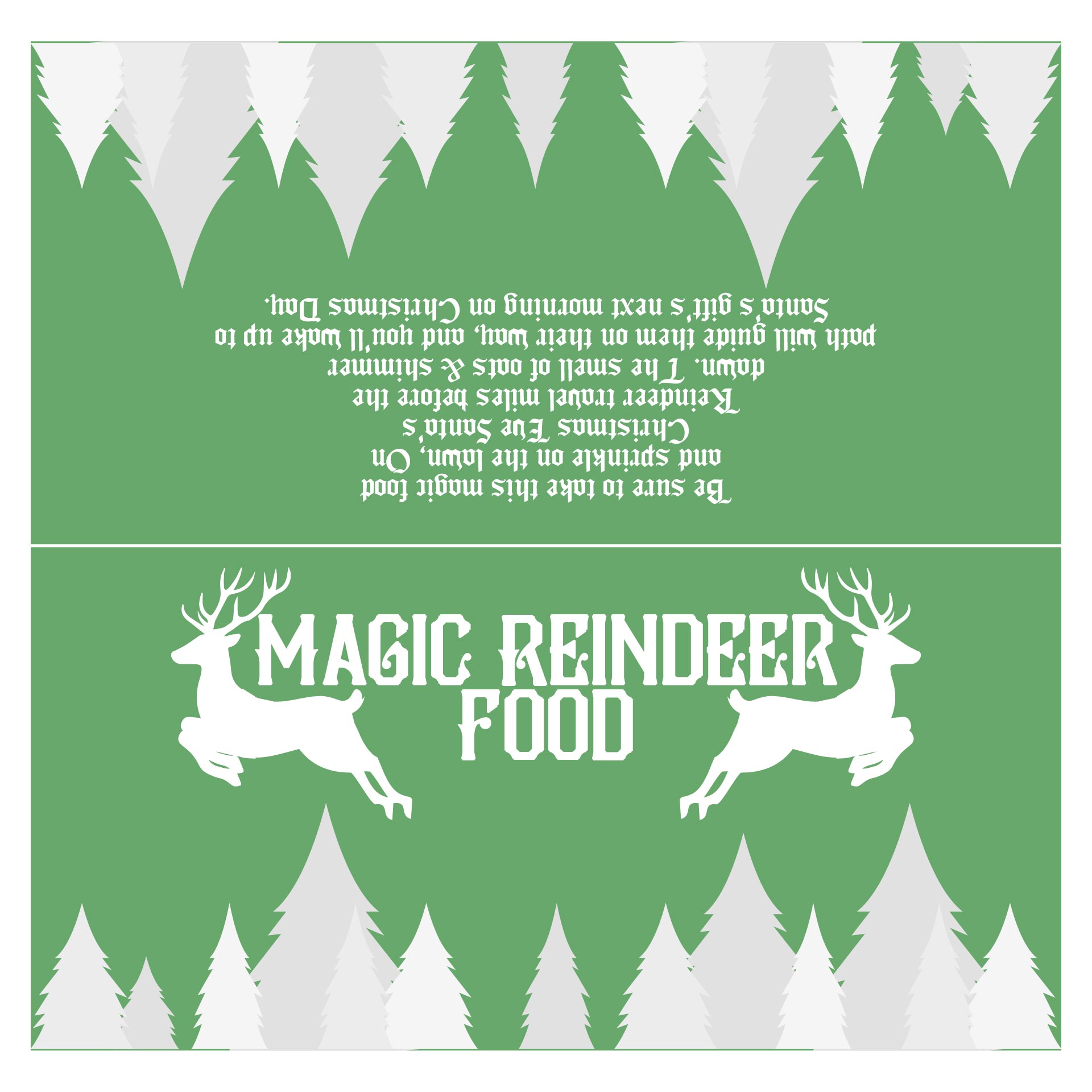  Reindeer Food Printable Bag Topper