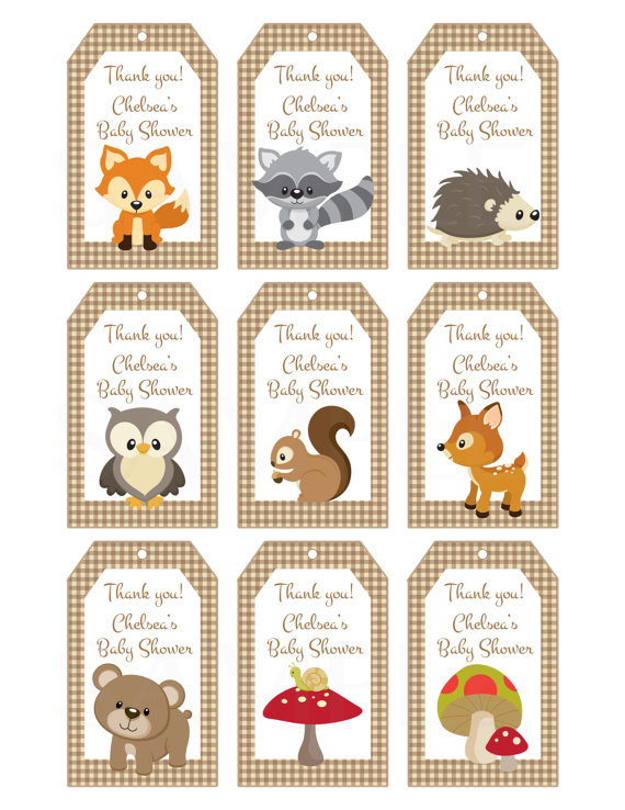 Woodland Animal  Printable Tags