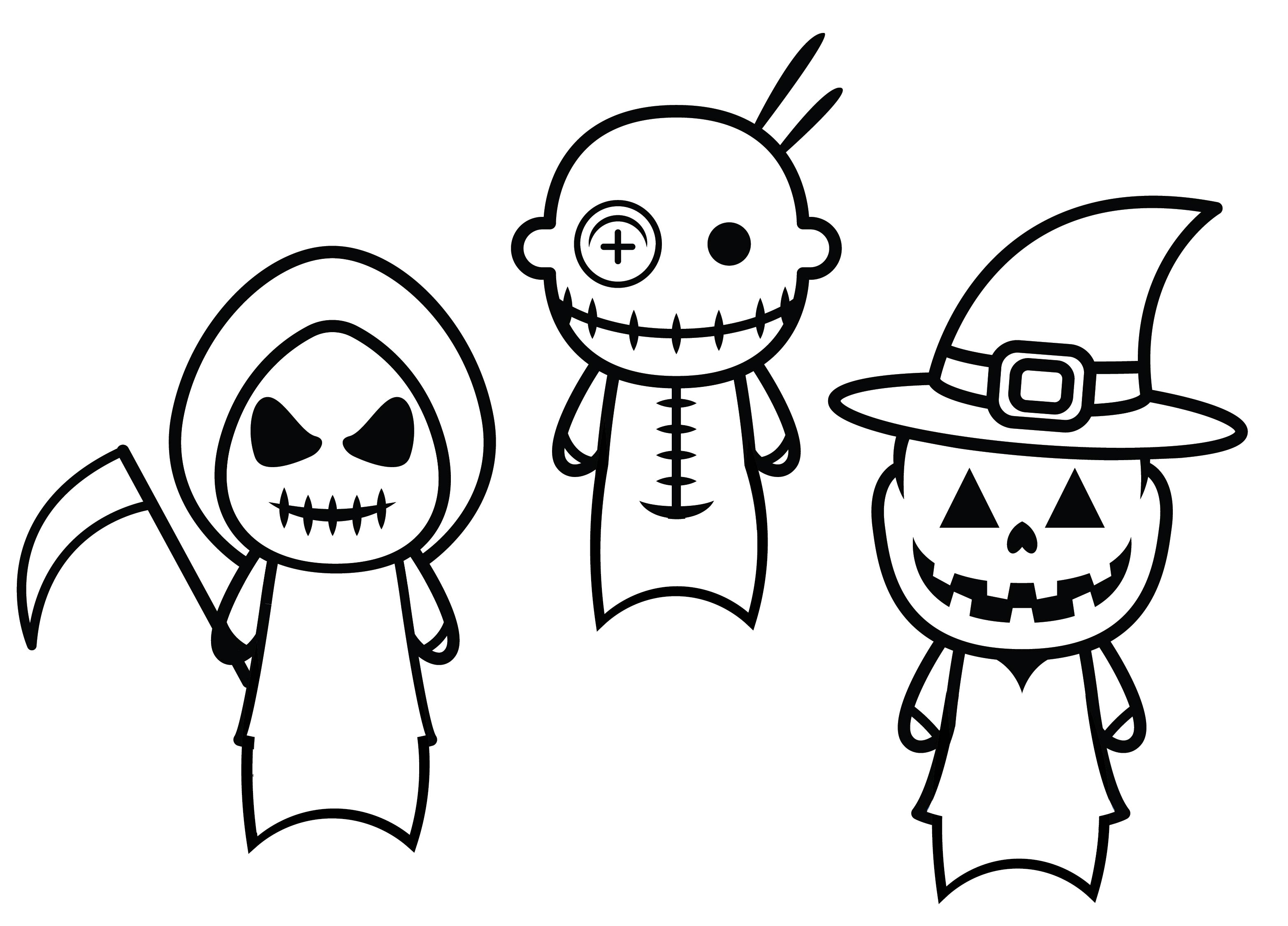 Halloween Finger Puppets Pages Coloring Pages
