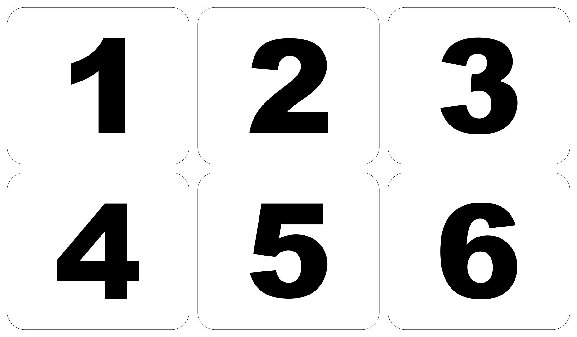 Free Large Printable Numbers