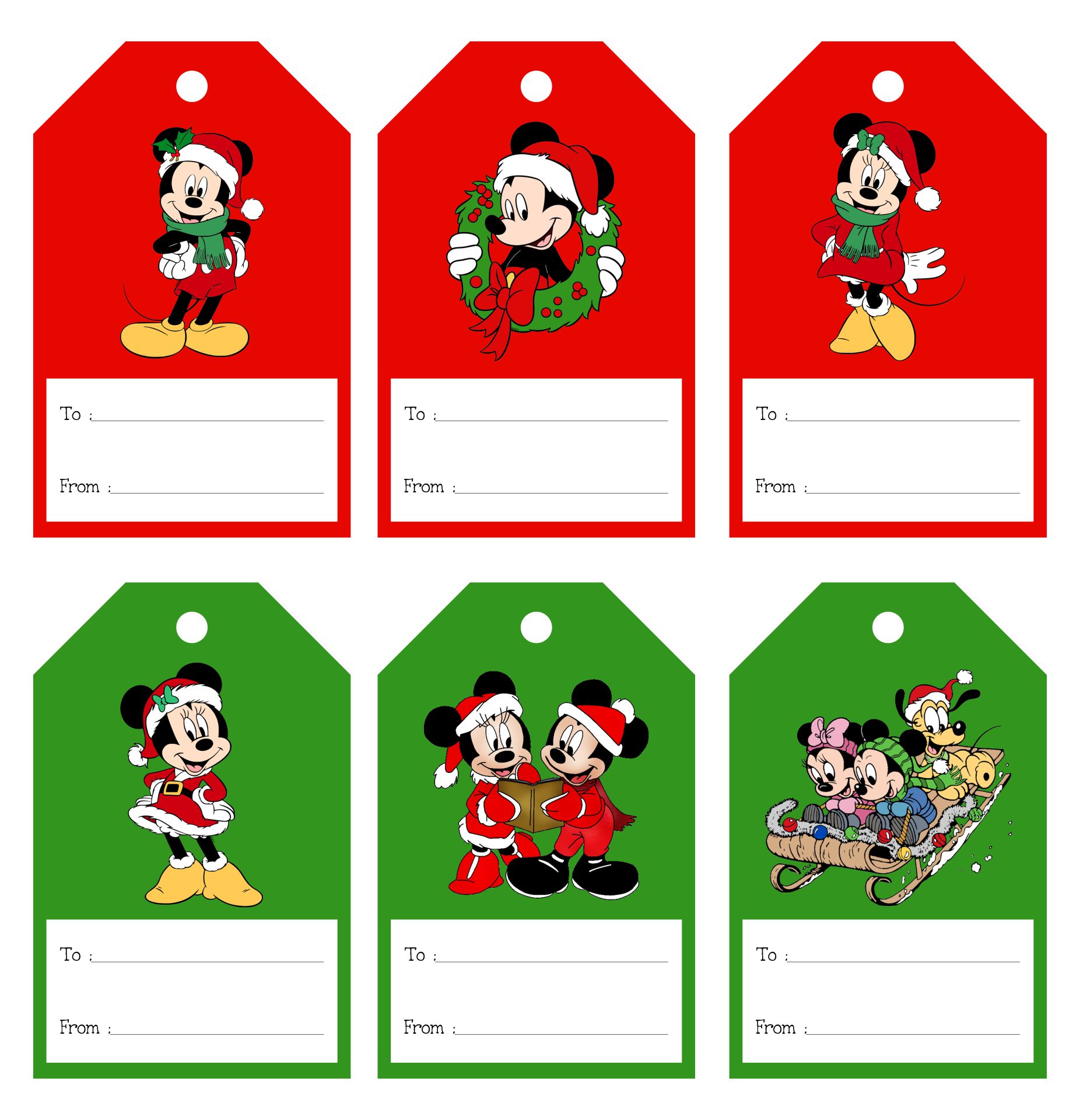 5 Best Disney Christmas Printable Gift Tags