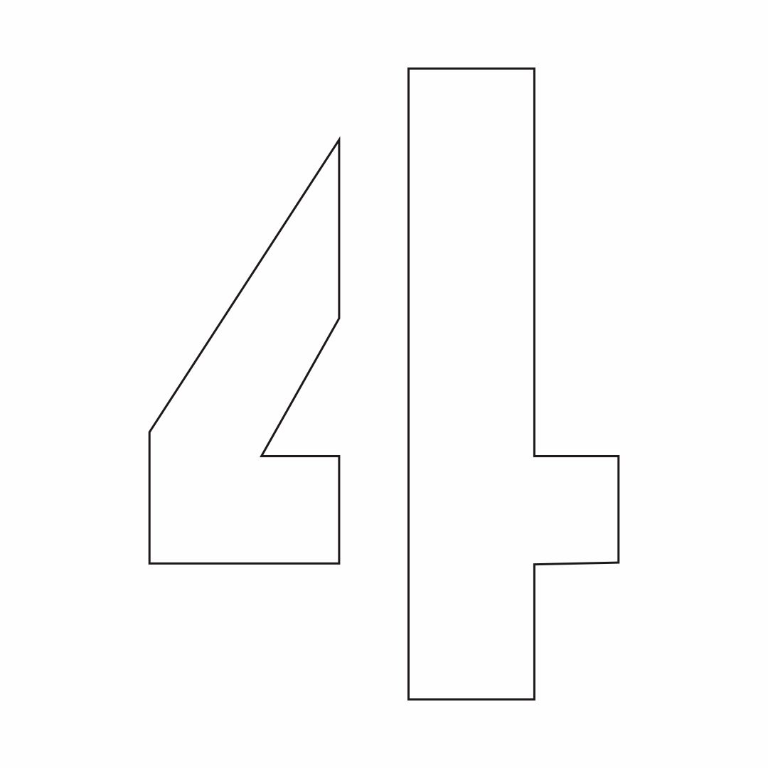 6 Best Big Printable Number 4 Images And Photos Finder