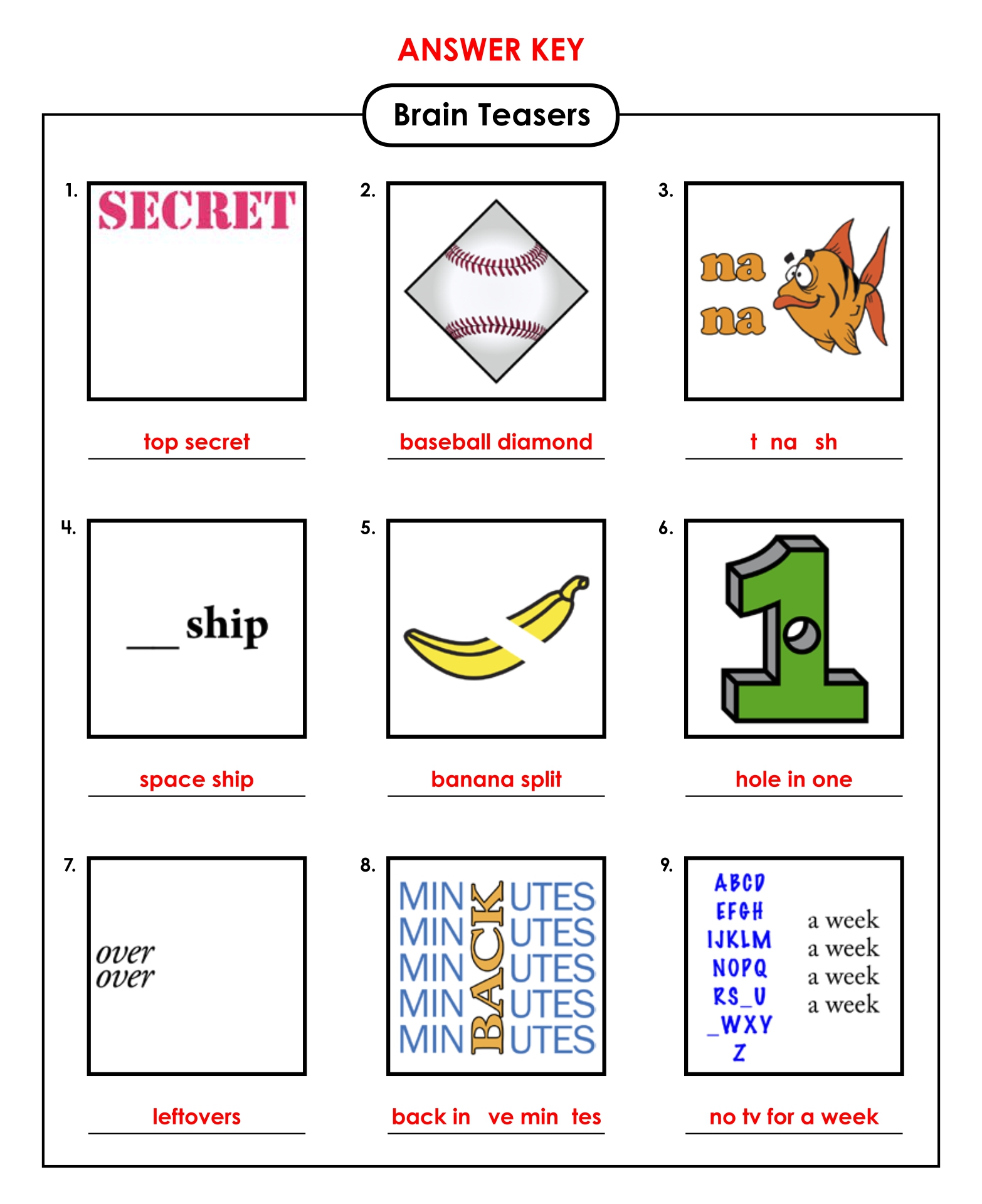 10 Best Printable Rebus Puzzle Brain Teasers