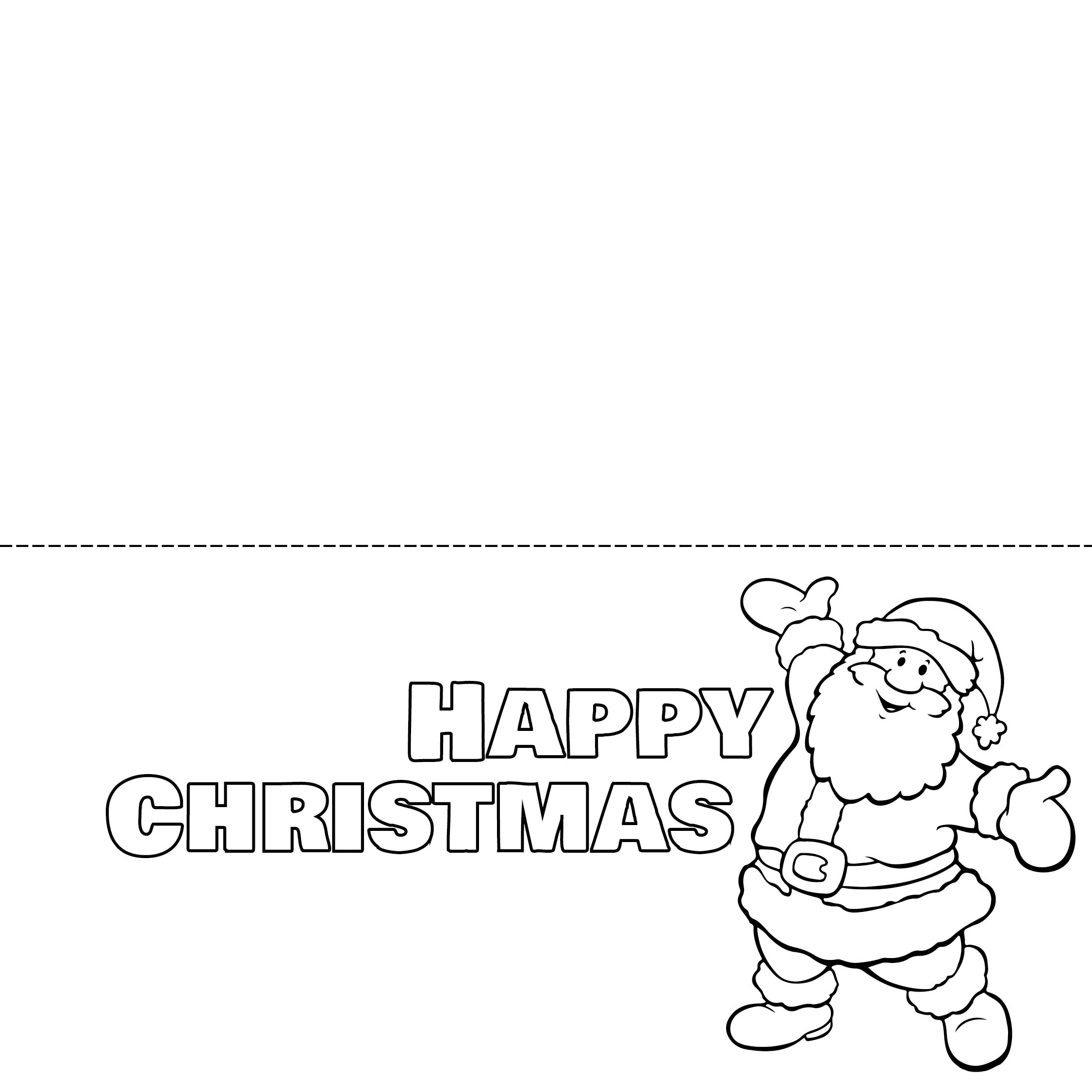 10 Best Printable Christmas Cards To Color Printablee Com