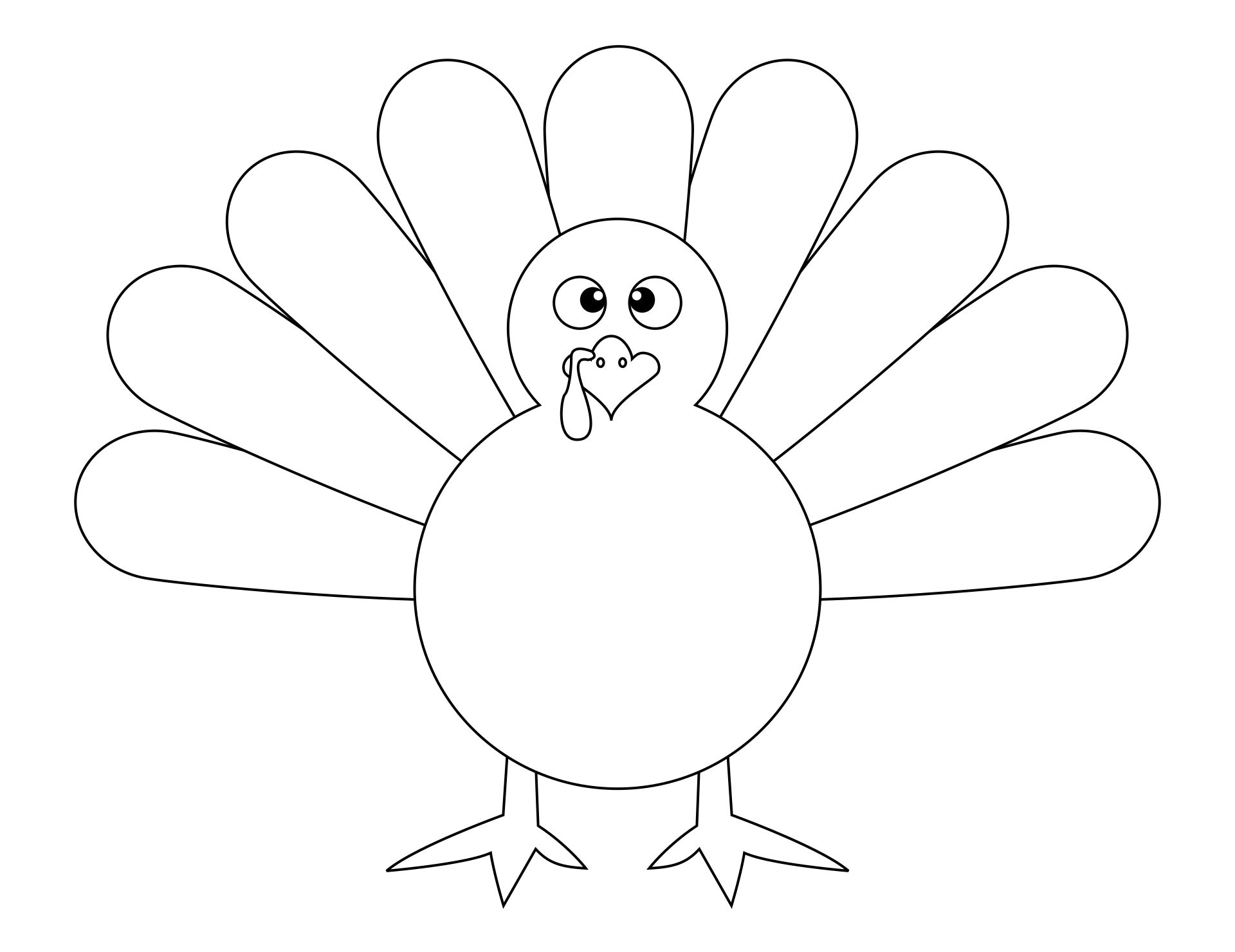 Large Turkey Template