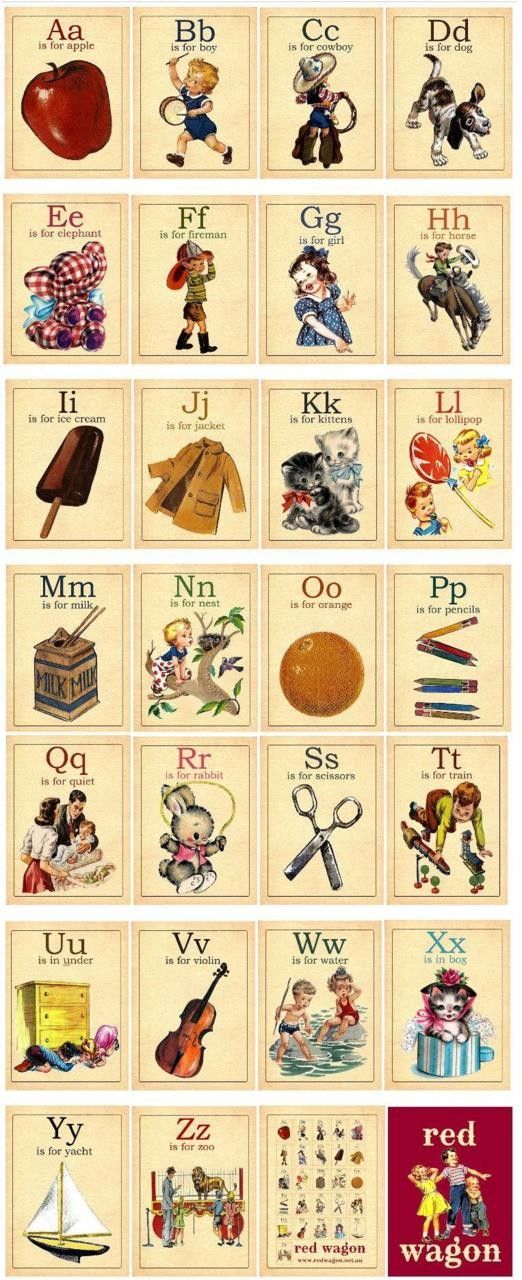 vintage alphabet letters clip art