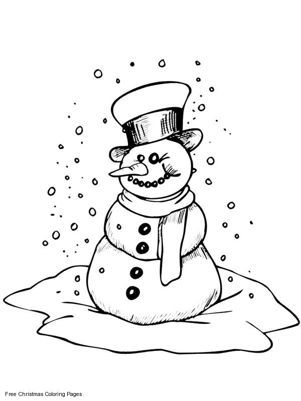 Winter Printable Snowman Coloring Pages