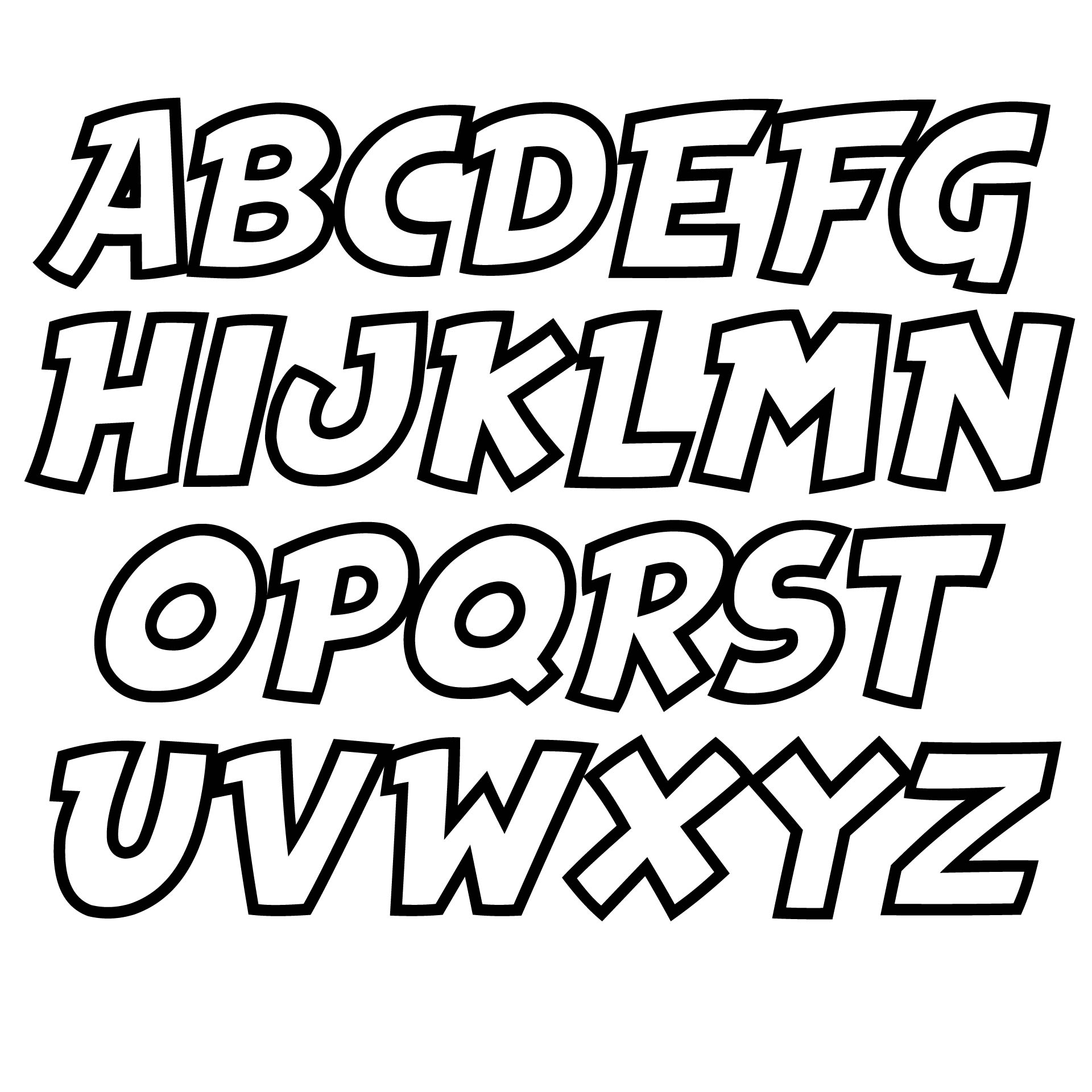 Alphabet Letters to Trace and Cut Out